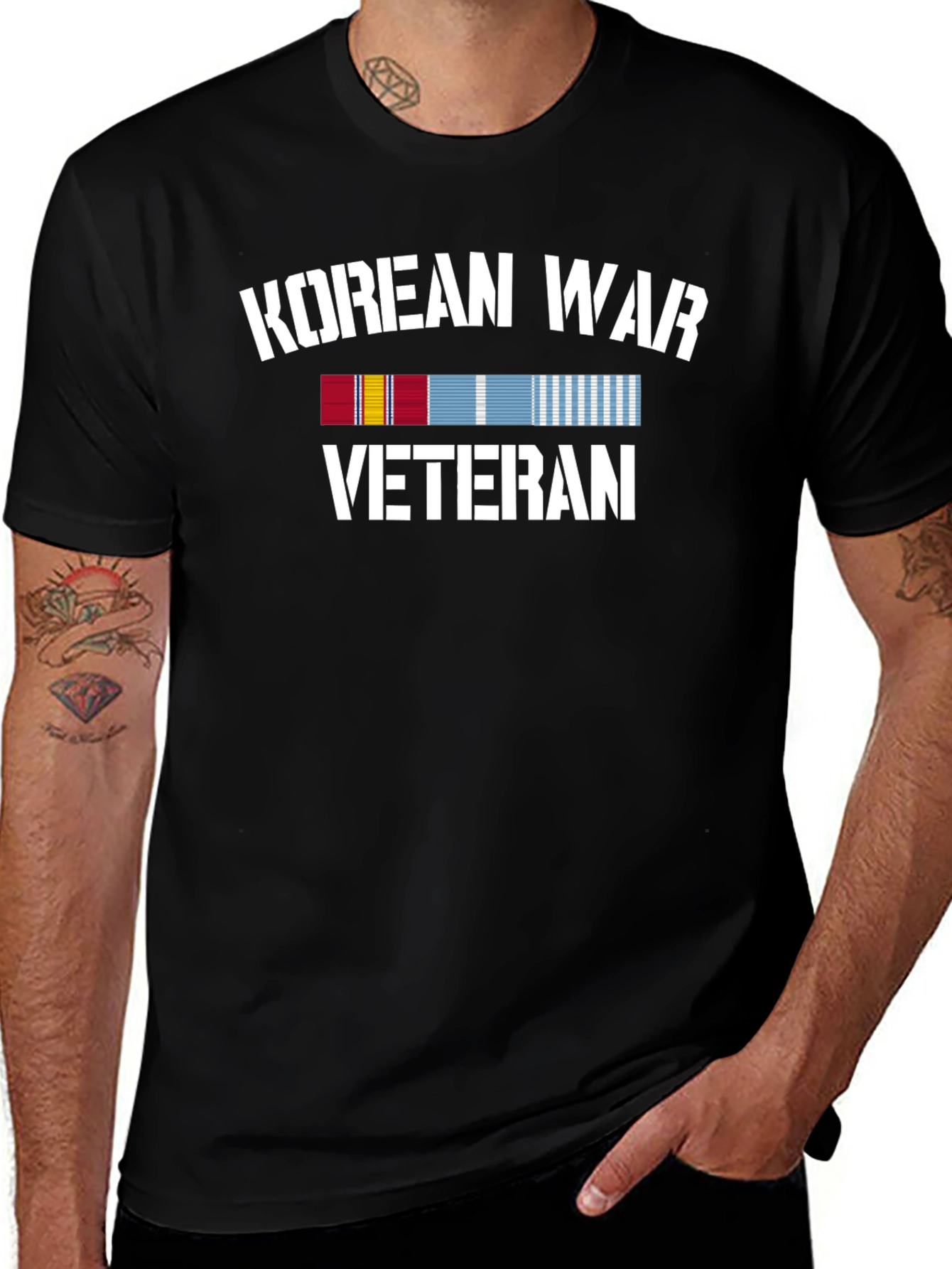 Korean War Veteran T-Shirt - Mens Black Tee