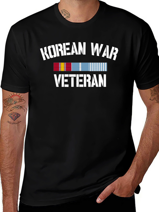 Korean War Veteran T-Shirt - Mens Black Tee