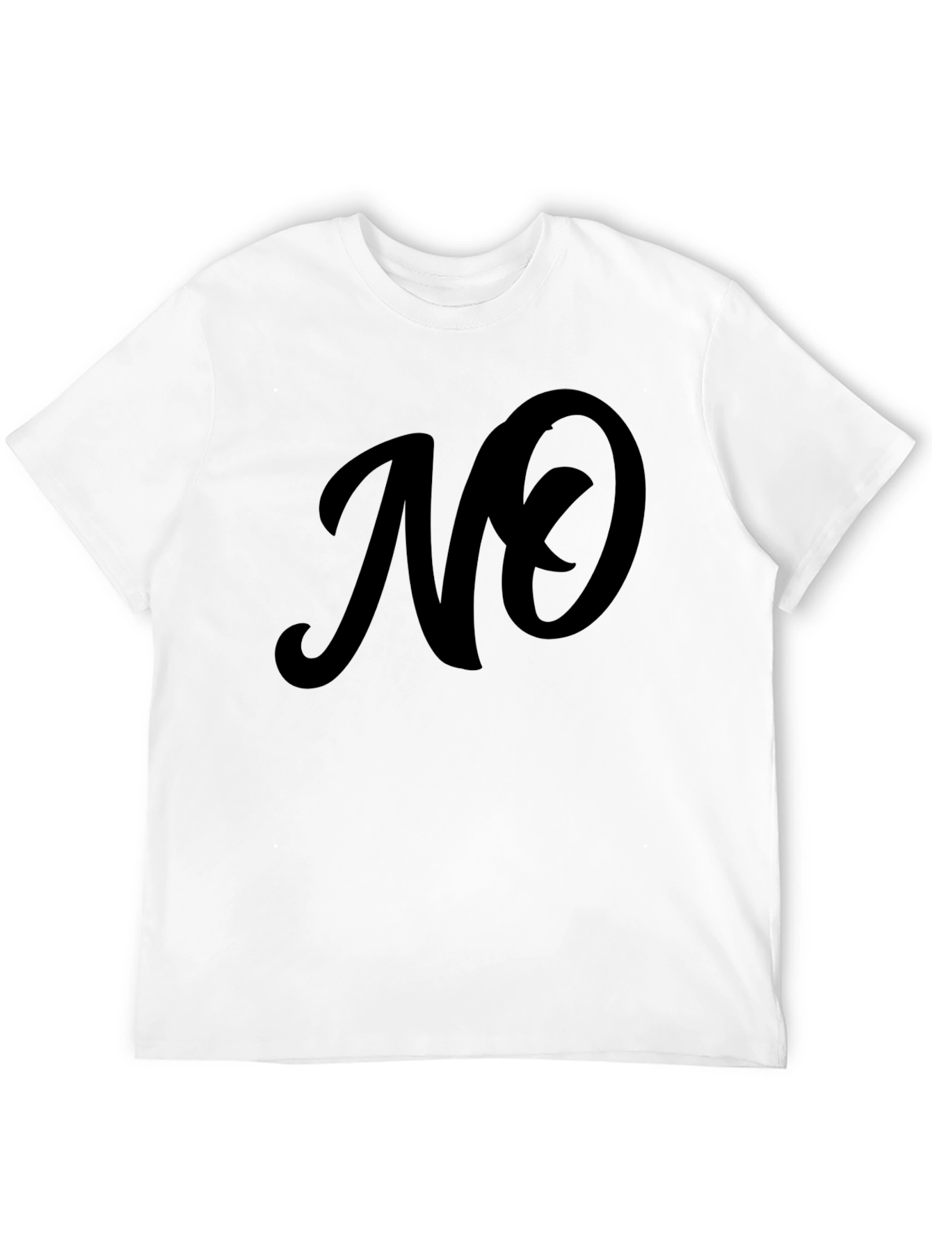 Bold NO Graphic Tee - Soft Cotton Casual Shirt