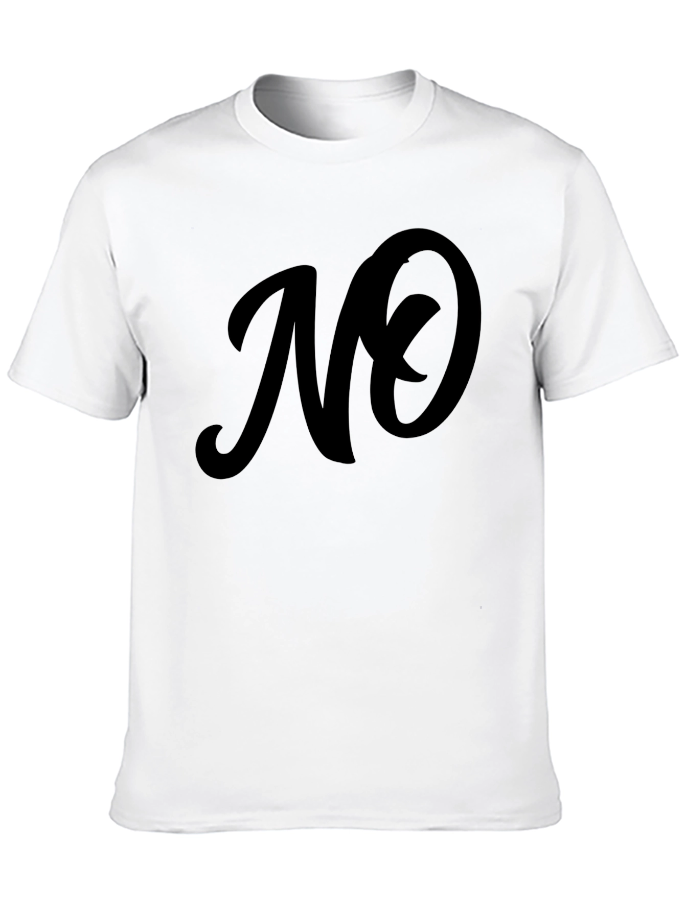 Bold NO Graphic Tee - Soft Cotton Casual Shirt