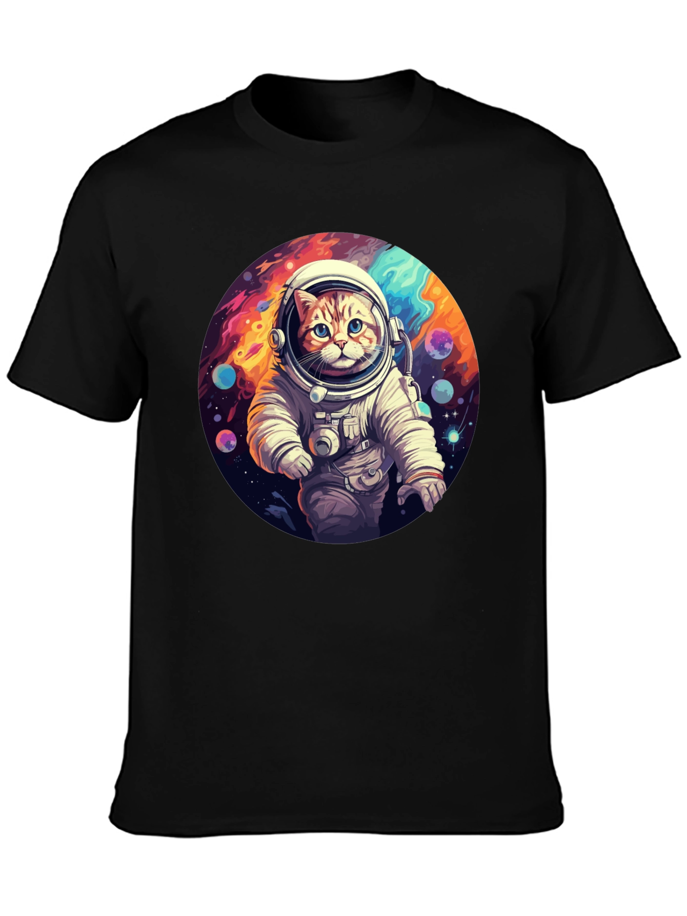 Cosmic Cat Astronaut T-Shirt - Galaxy Adventure!