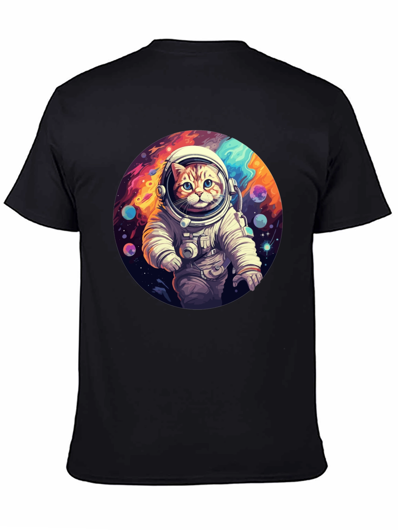 Cosmic Cat Astronaut T-Shirt - Galaxy Adventure!