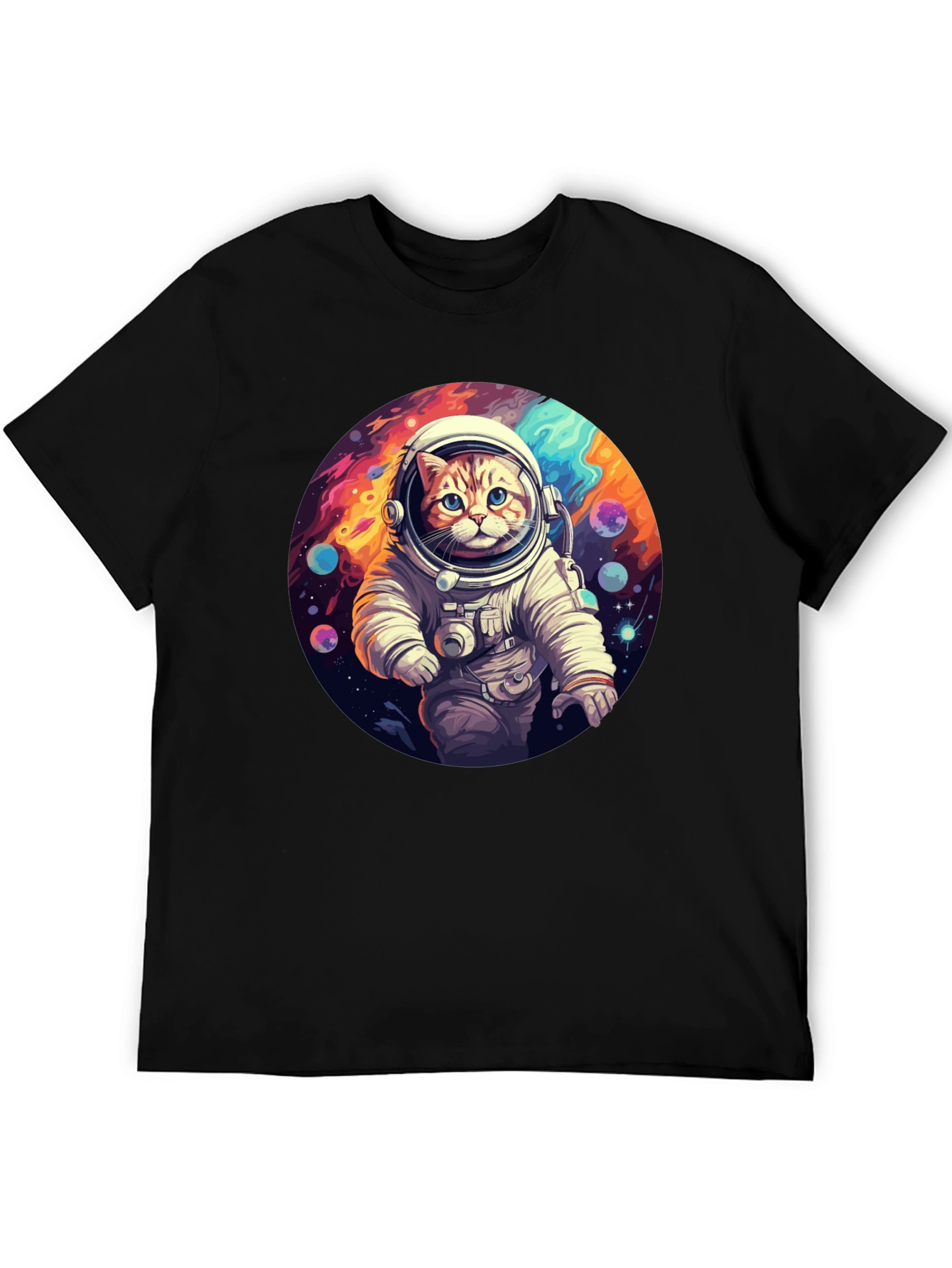 Cosmic Cat Astronaut T-Shirt - Galaxy Adventure!