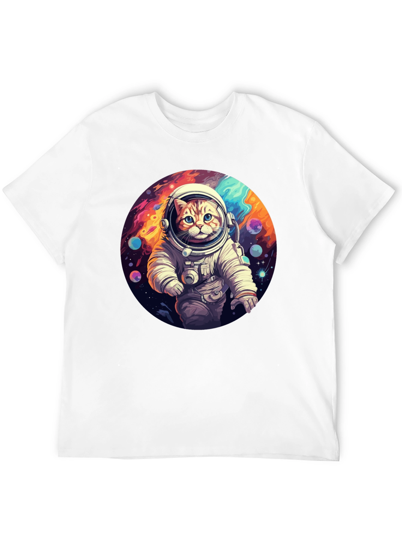 Cosmic Cat Astronaut T-Shirt - Galaxy Adventure!