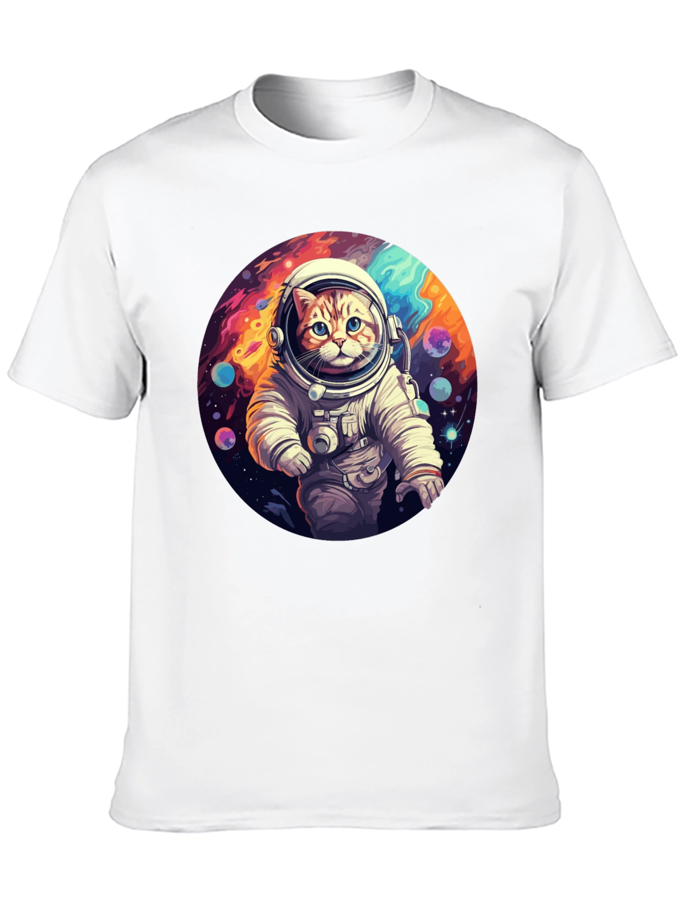 Cosmic Cat Astronaut T-Shirt - Galaxy Adventure!