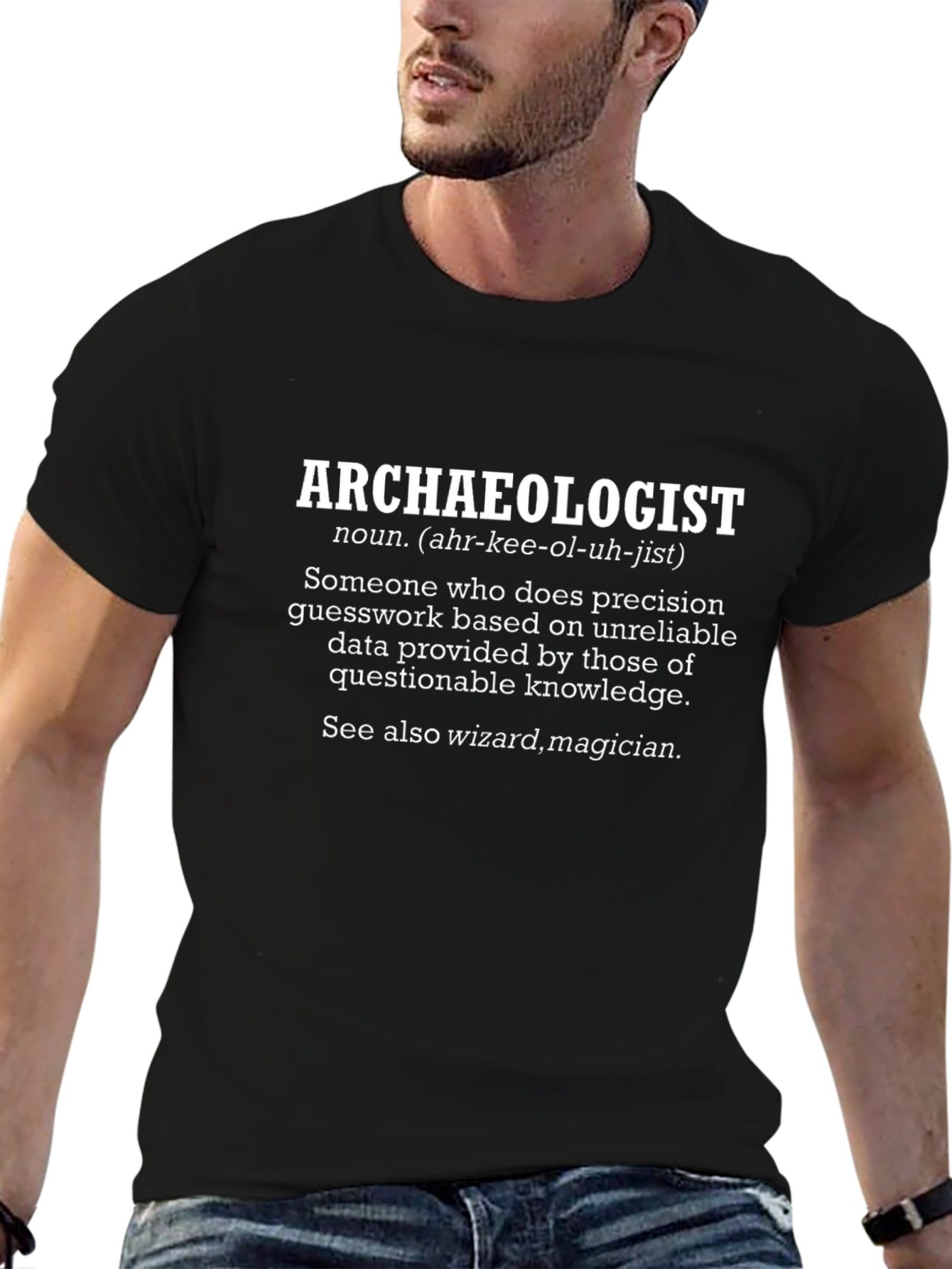Archaeologist Definition Black T-Shirt