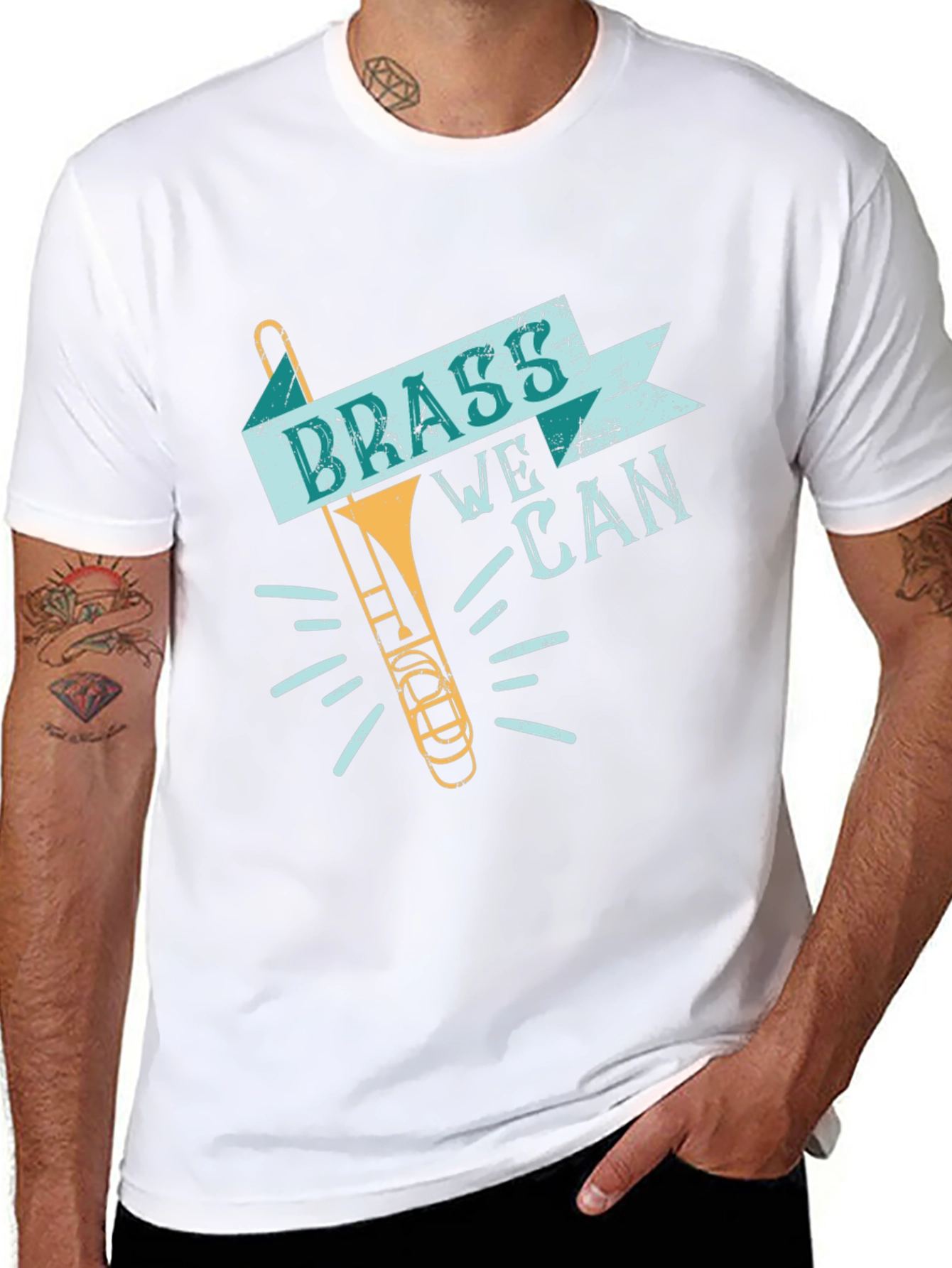 Brass We Can Trombone Graphic Tee