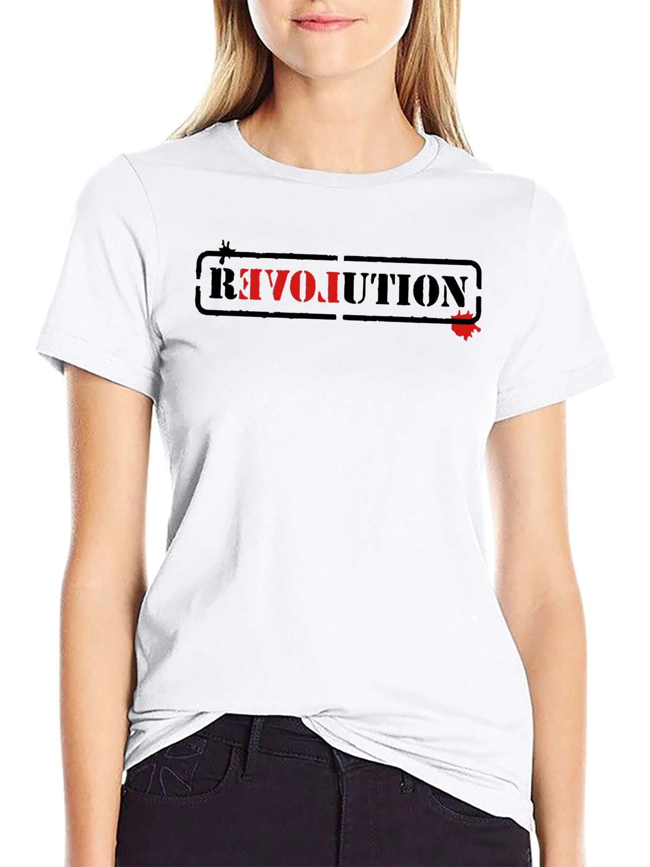 Revolution Graphic Tee - Black Cotton T-Shirt