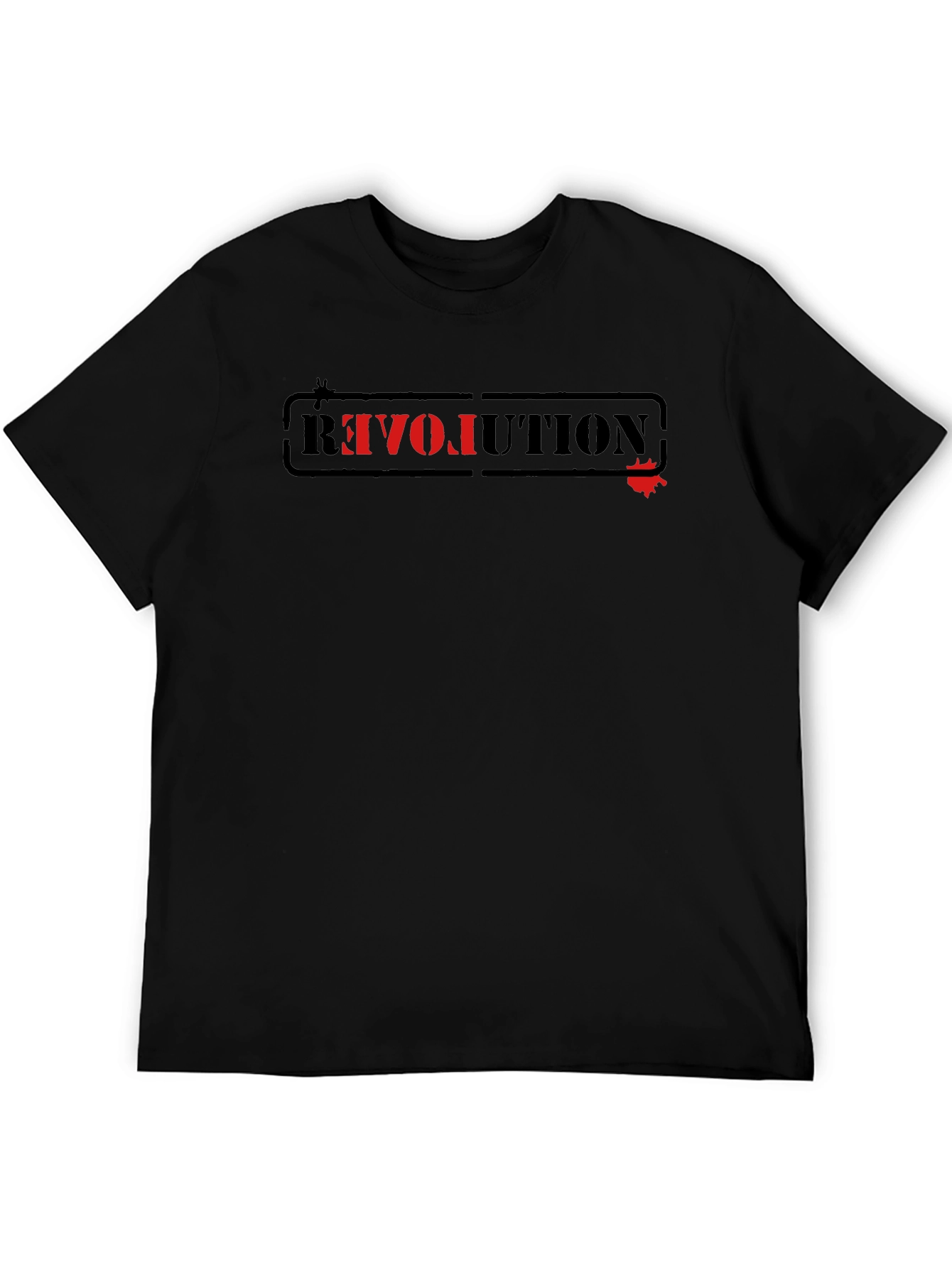 Revolution Graphic Tee - Black Cotton T-Shirt