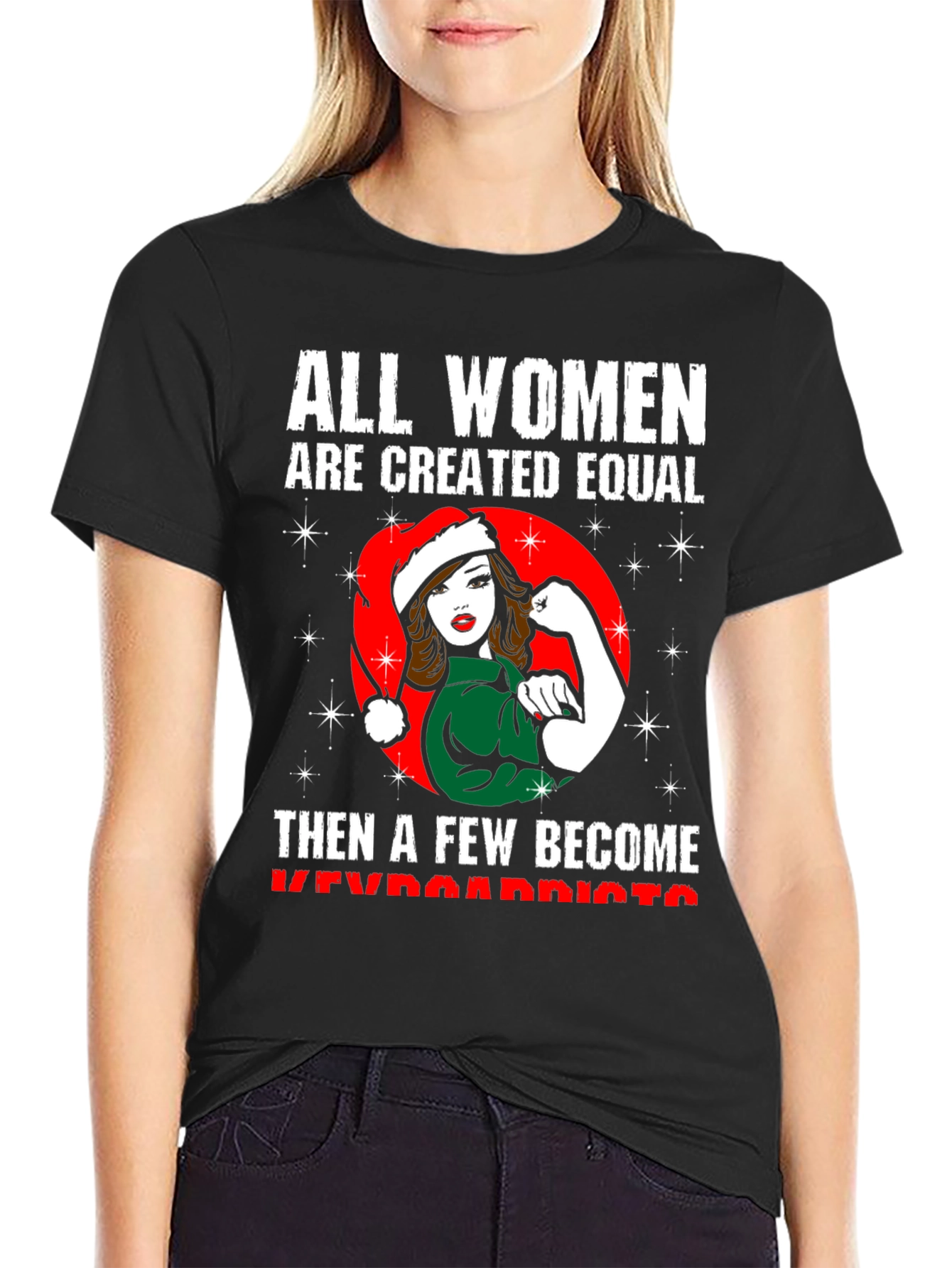 All Women Are Created Equal Keyboardist Christmas T-Shirt