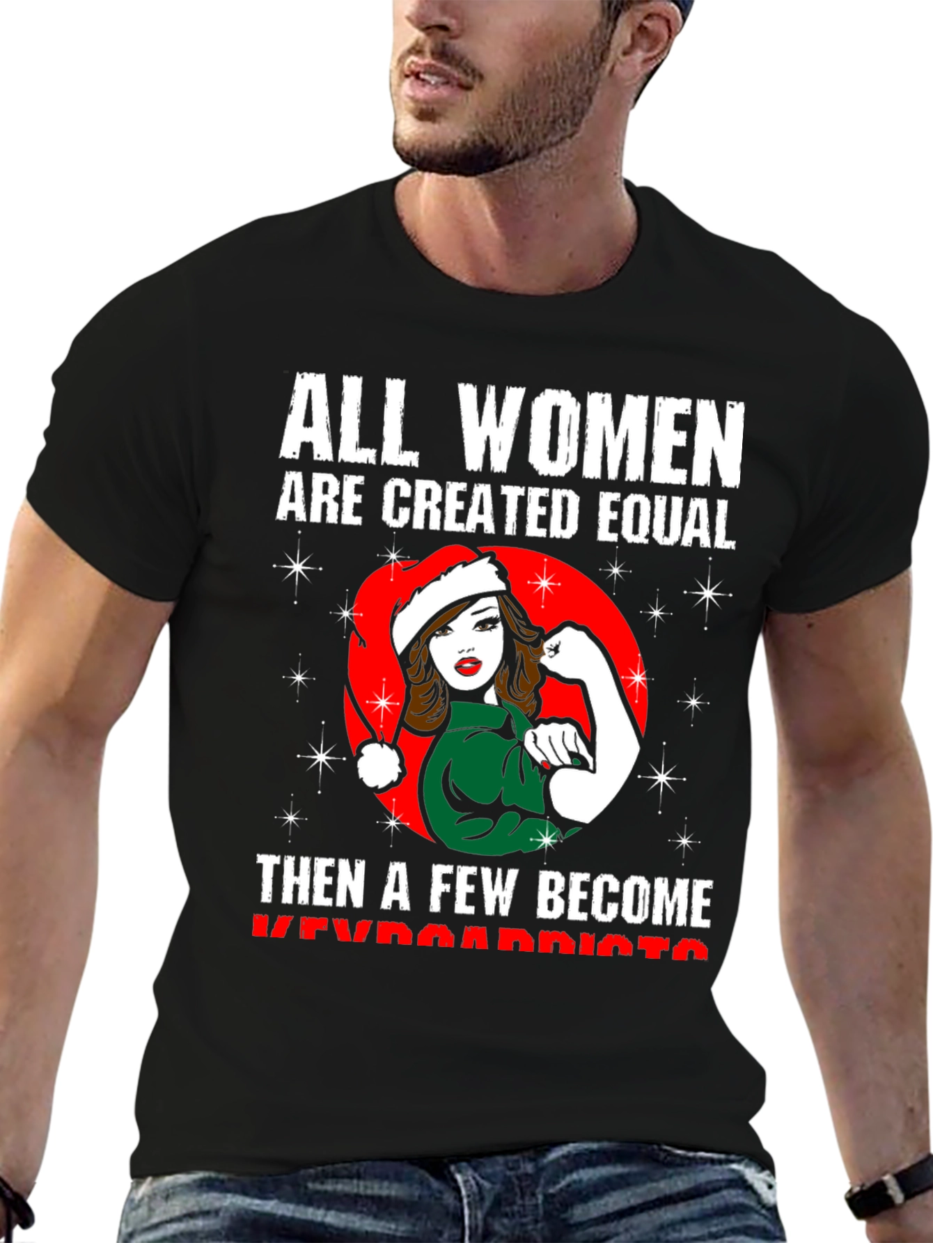 All Women Are Created Equal Keyboardist Christmas T-Shirt
