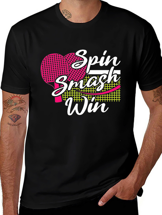 Spin Smash Win T-Shirt - Table Tennis Design