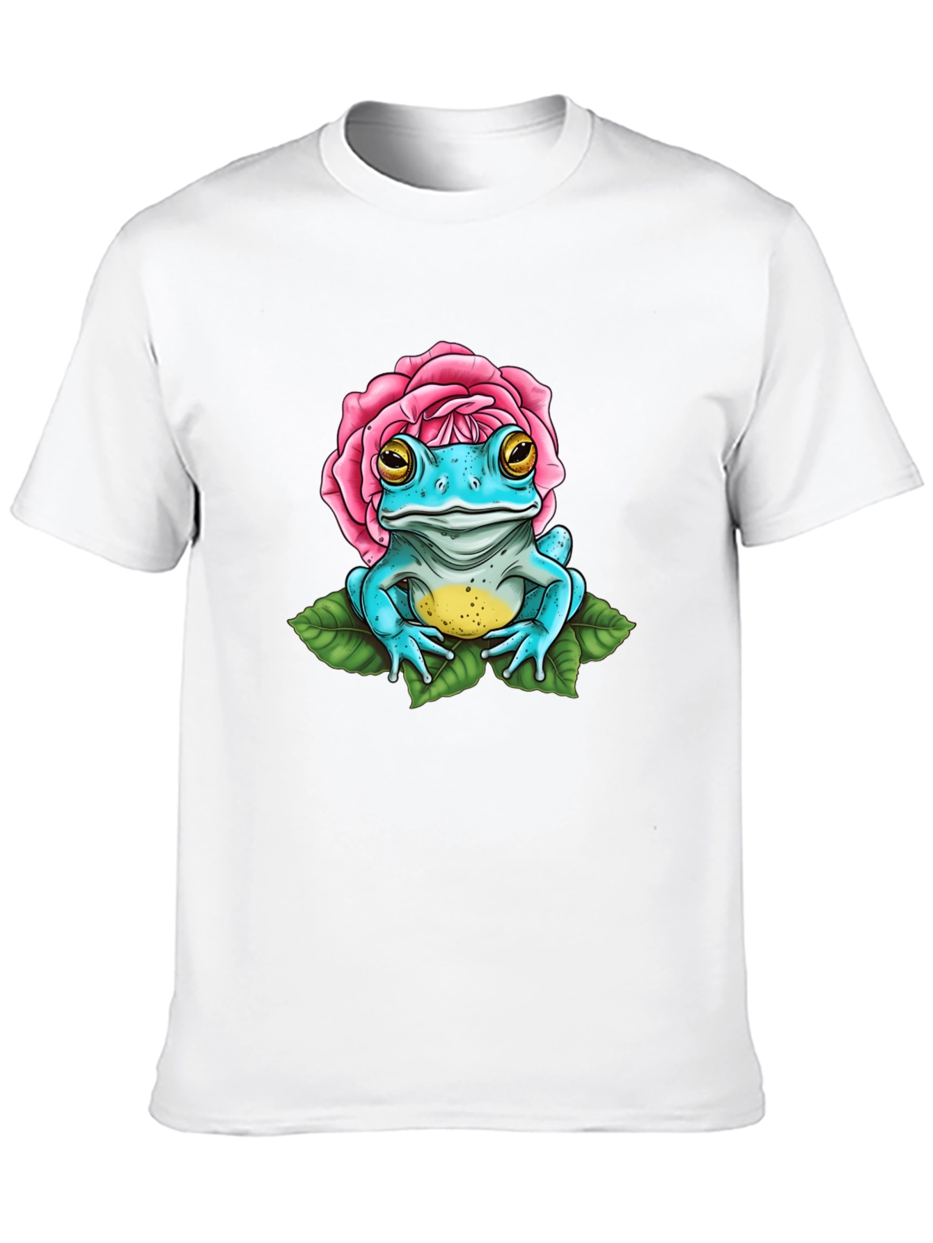 Frog in Rose T-Shirt - Quirky Graphic Tee