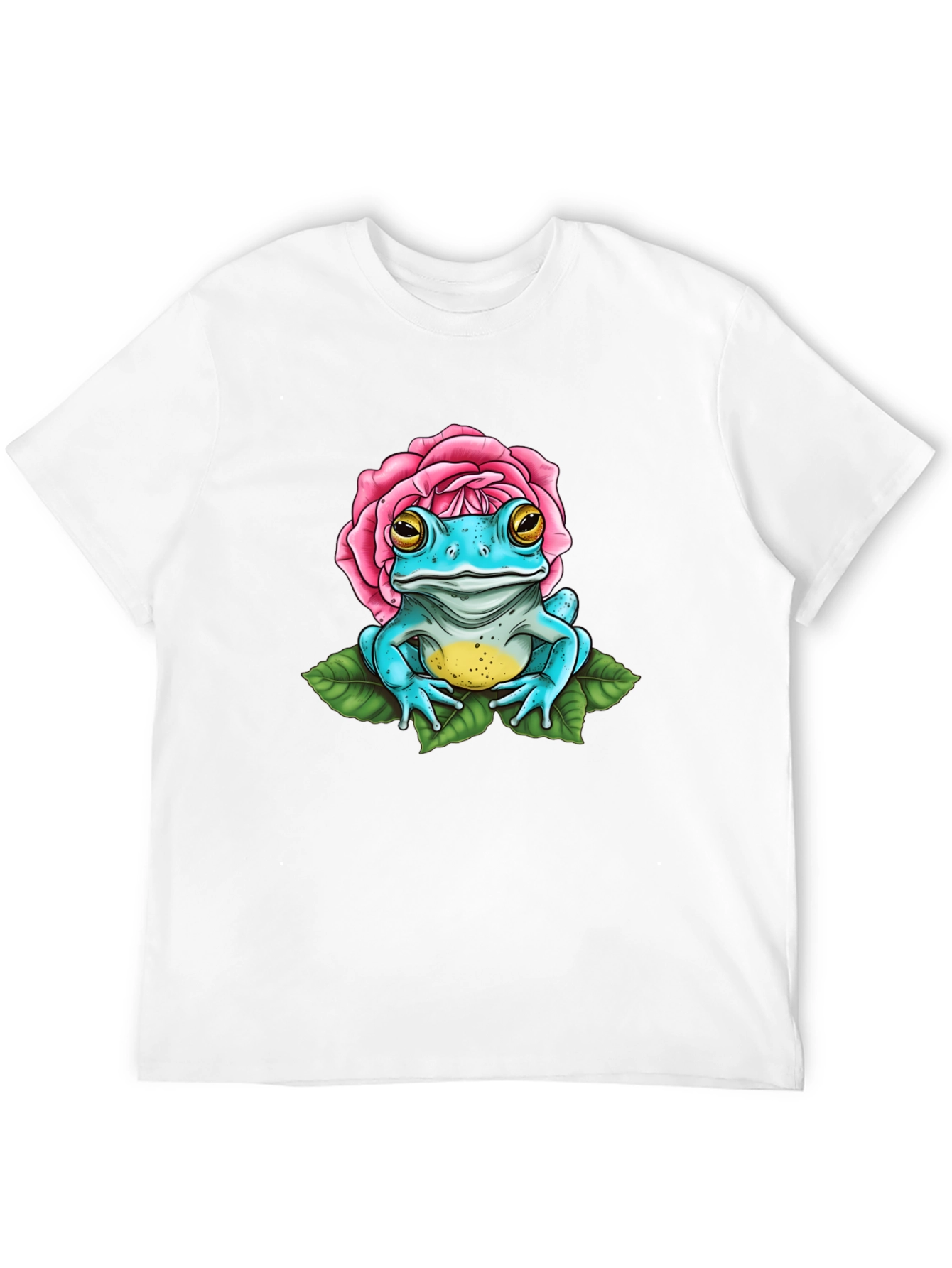 Frog in Rose T-Shirt - Quirky Graphic Tee