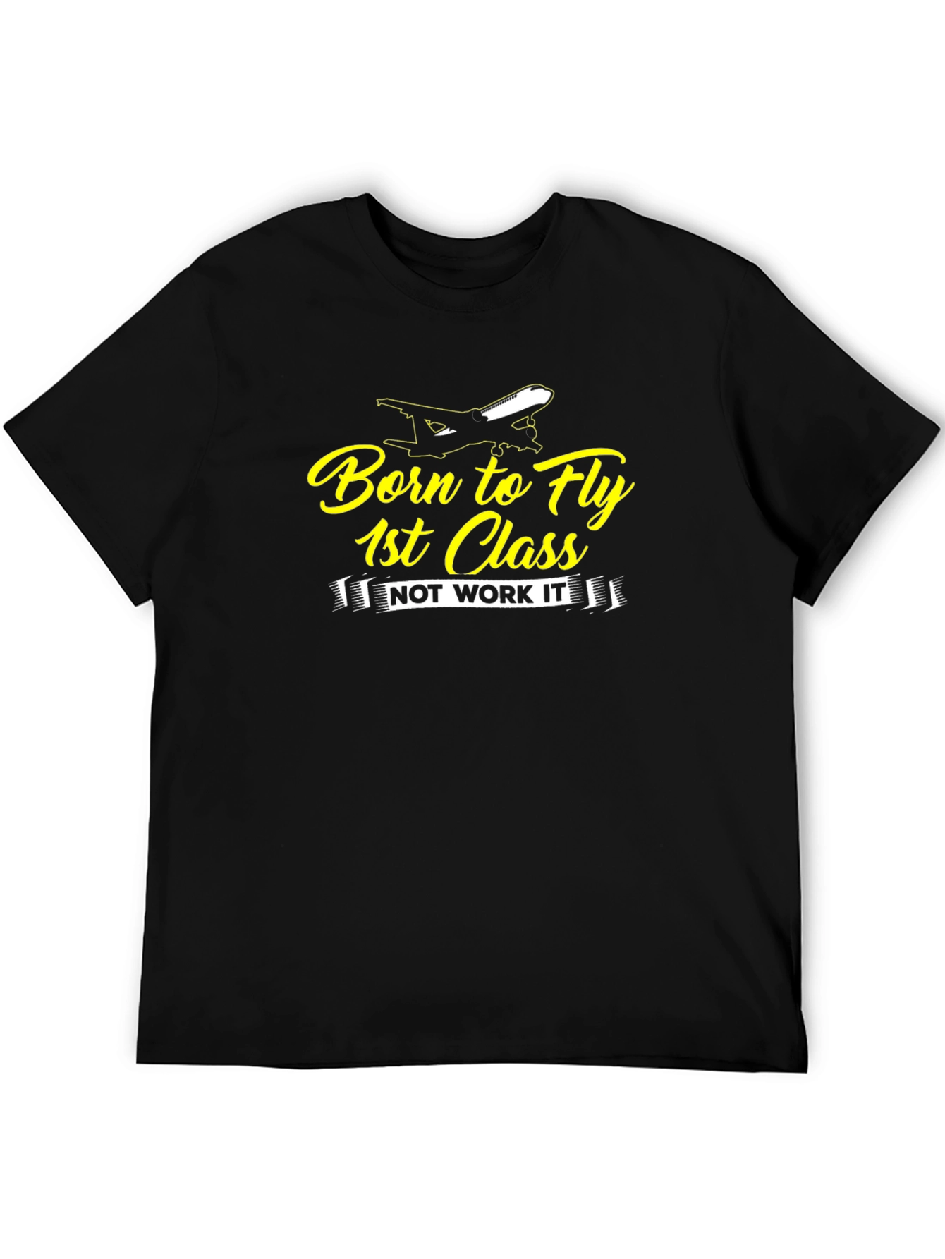 Born to Fly 1st Class Black Graphic Tee