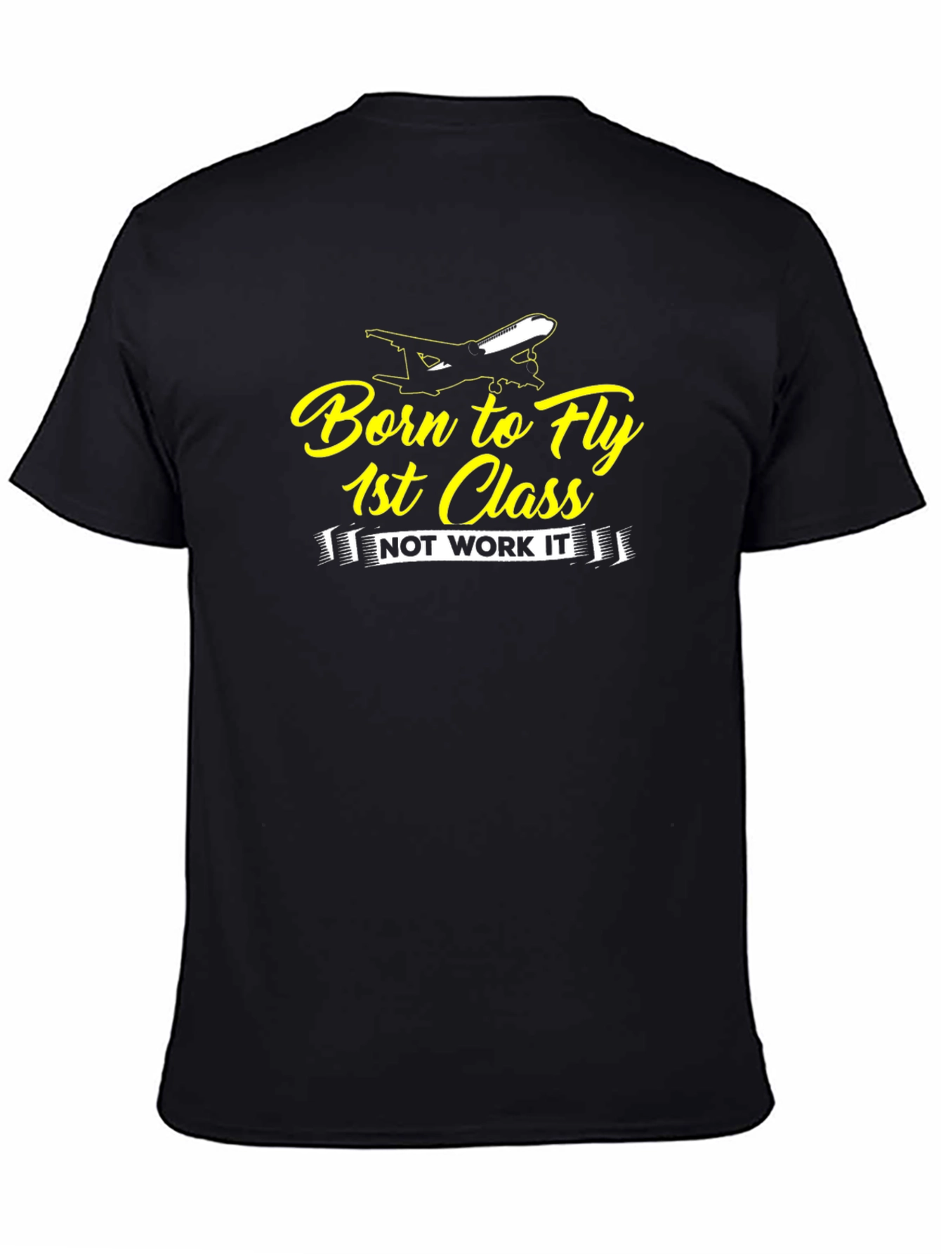 Born to Fly 1st Class Black Graphic Tee