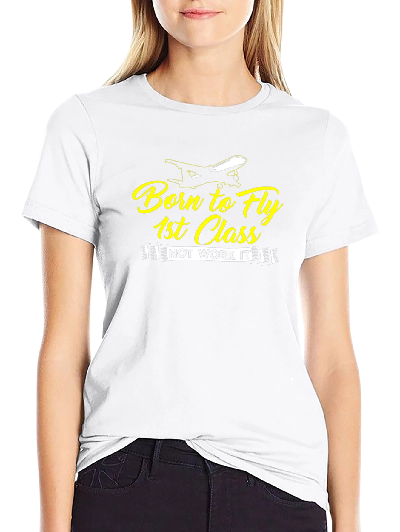 Born to Fly 1st Class Black Graphic Tee