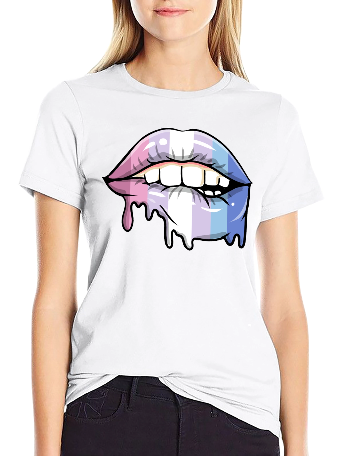Trans Pride Lips T-Shirt - LGBTQ+ Pride Apparel