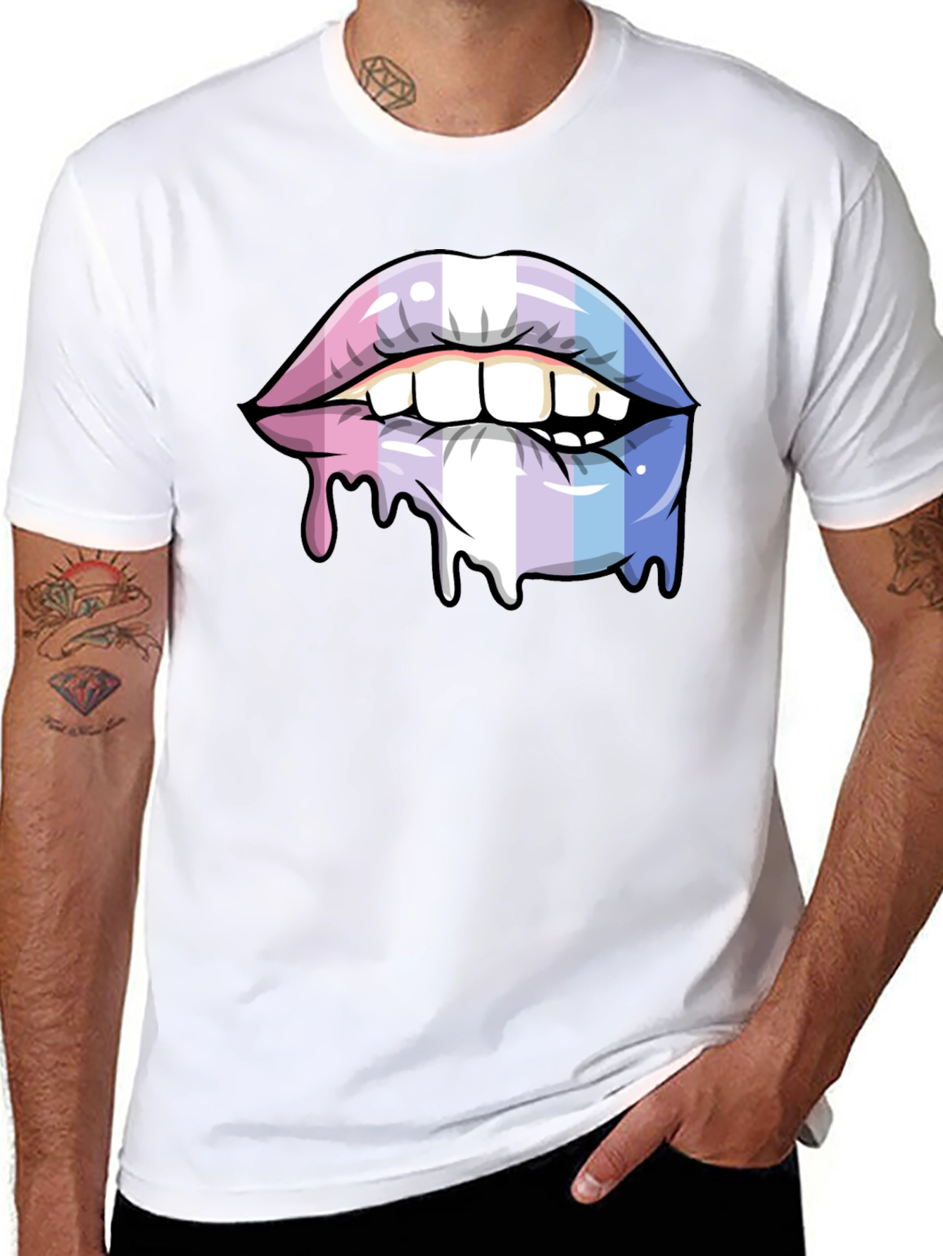 Trans Pride Lips T-Shirt - LGBTQ+ Pride Apparel