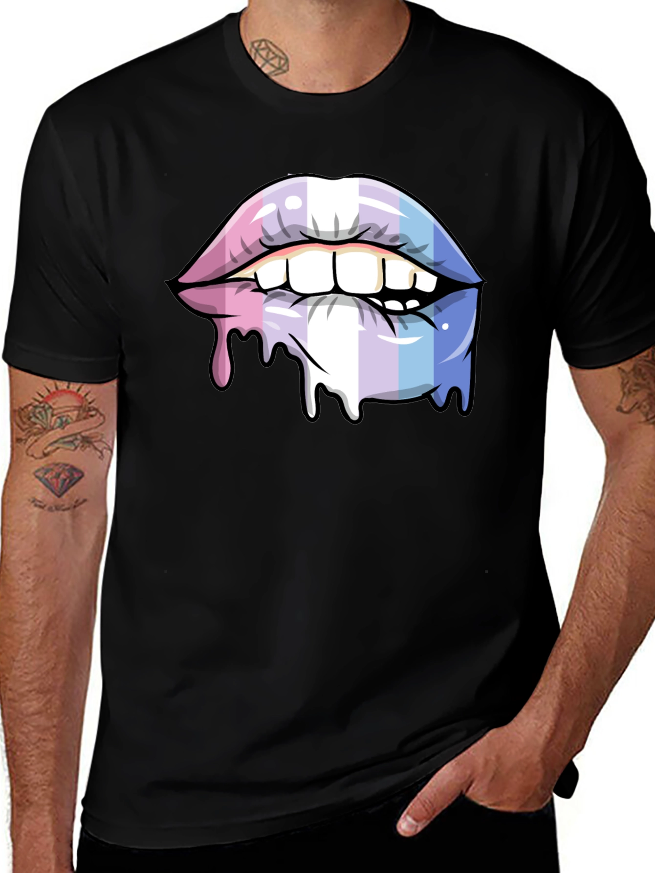 Trans Pride Lips T-Shirt - LGBTQ+ Pride Apparel