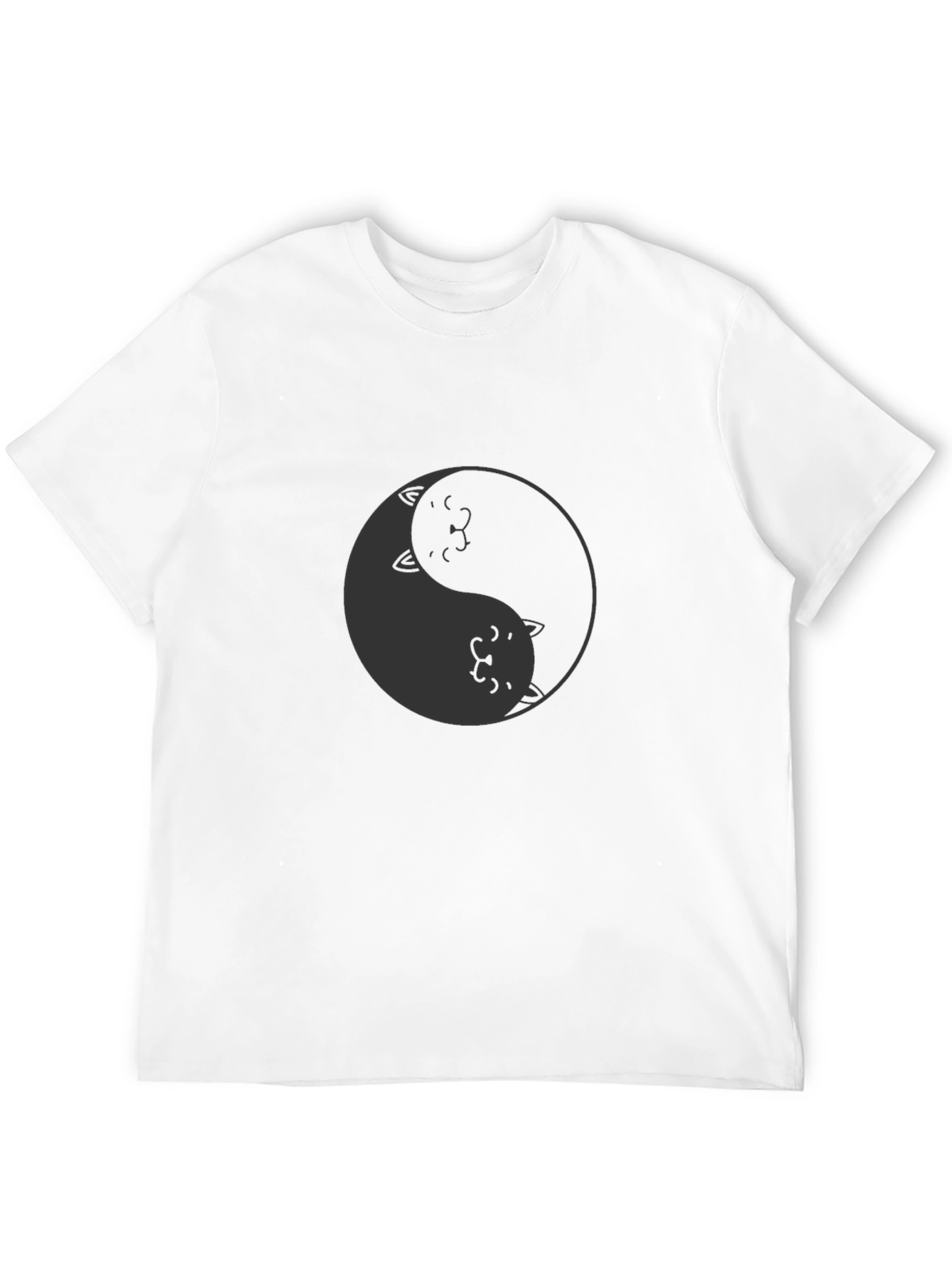 Yin Yang Cat T-Shirt - Soft Cotton Blend