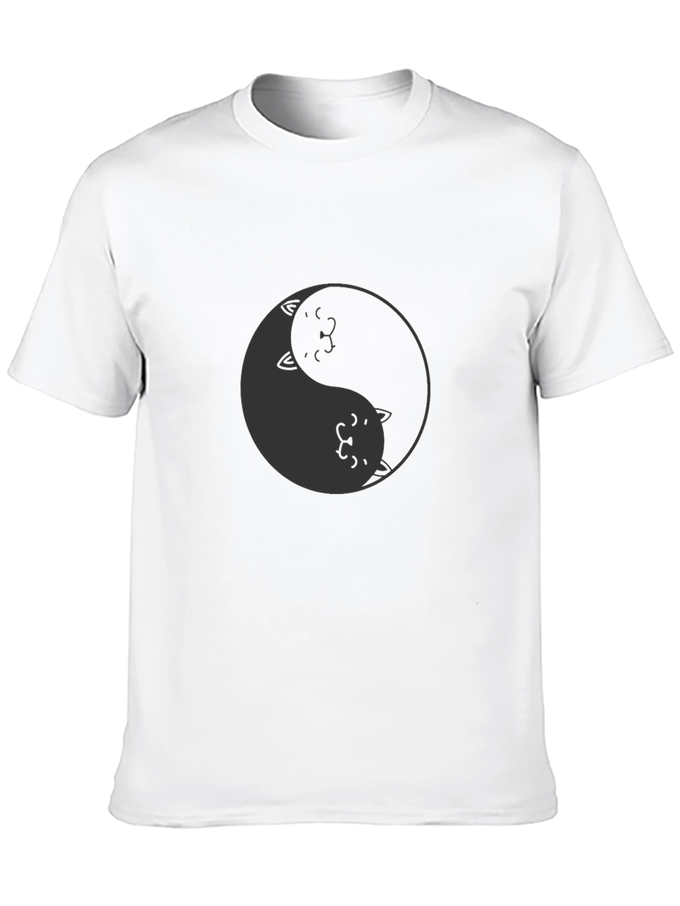 Yin Yang Cat T-Shirt - Soft Cotton Blend