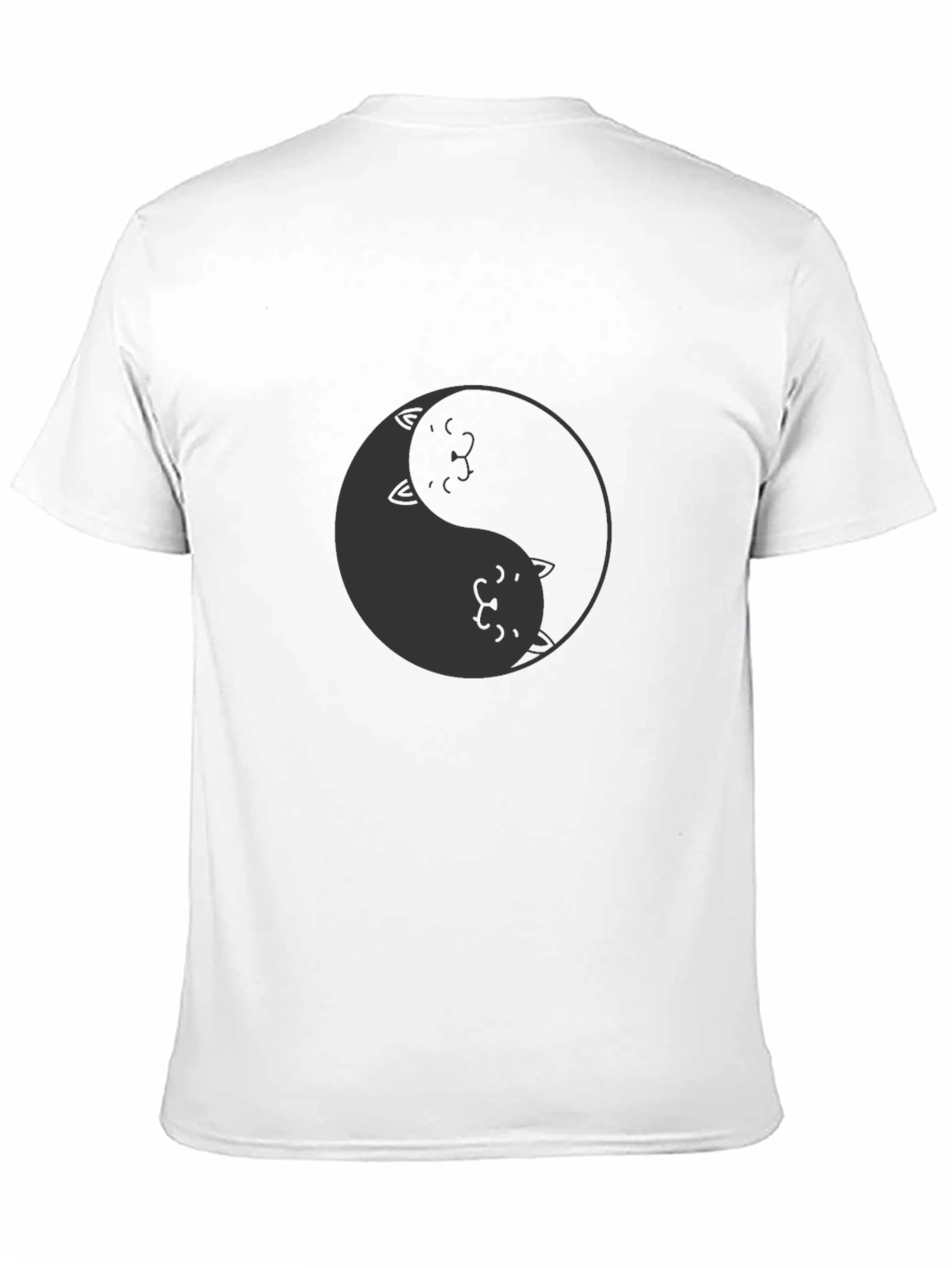 Yin Yang Cat T-Shirt - Soft Cotton Blend
