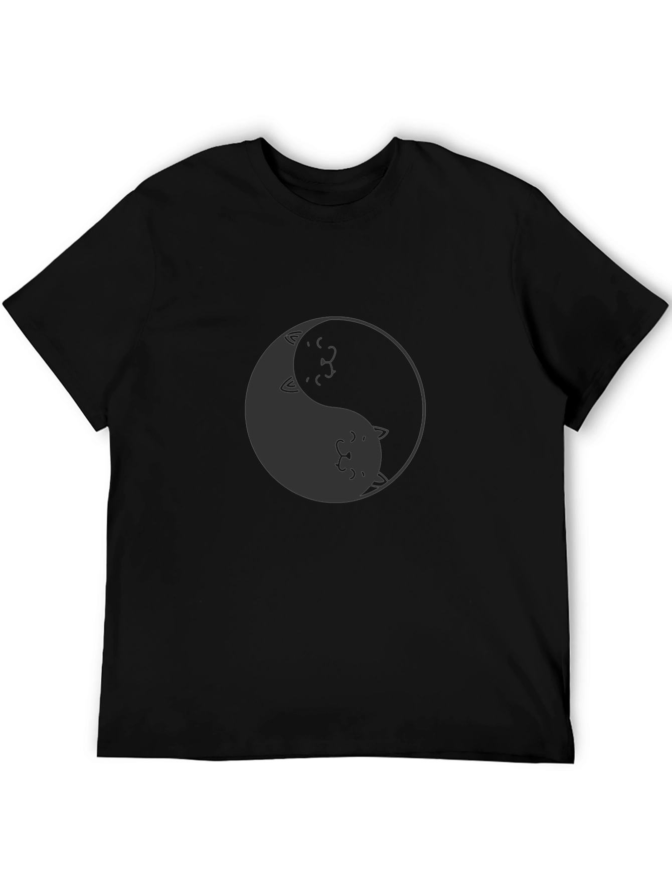 Yin Yang Cat T-Shirt - Soft Cotton Blend