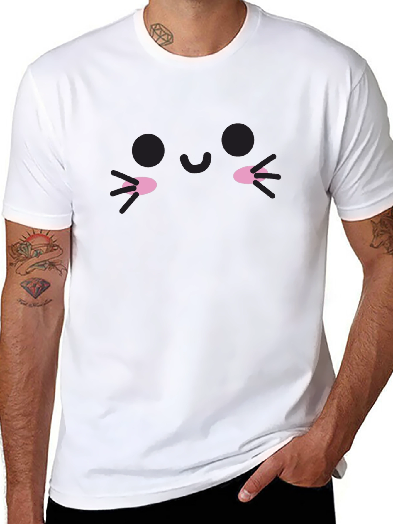 Kawaii Face Black Tee