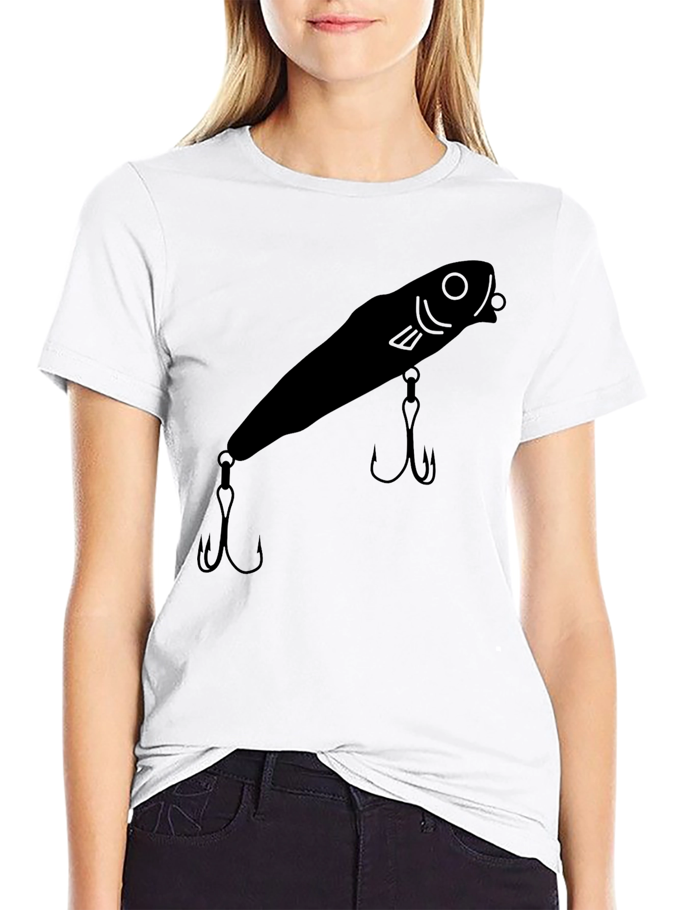 Fishing Lure Graphic Tee - Black