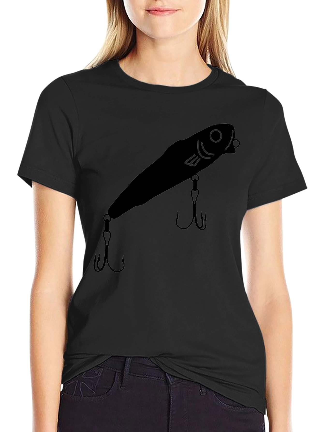 Fishing Lure Graphic Tee - Black
