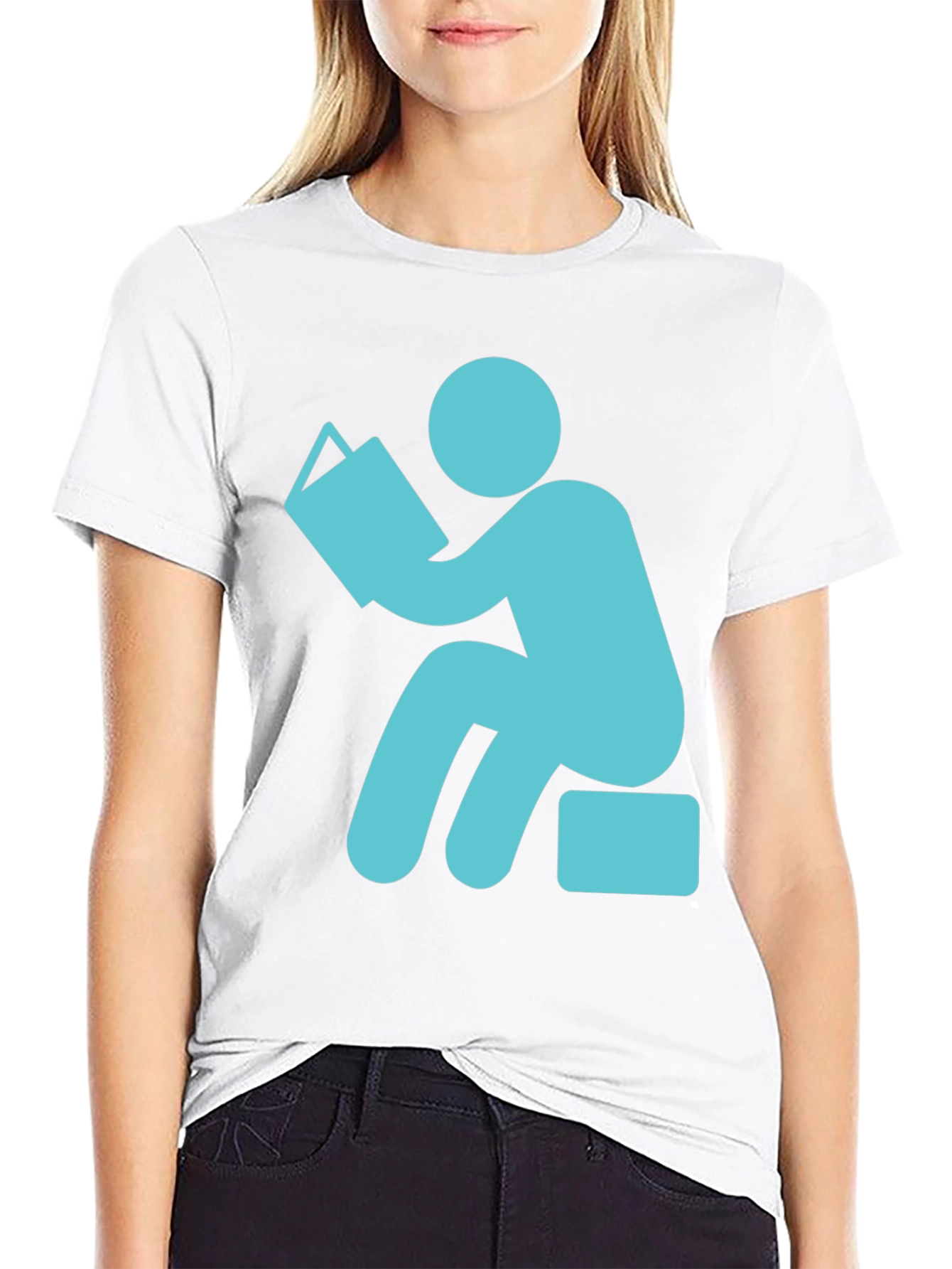Bookworm Graphic Tee - Black Cotton Comfort
