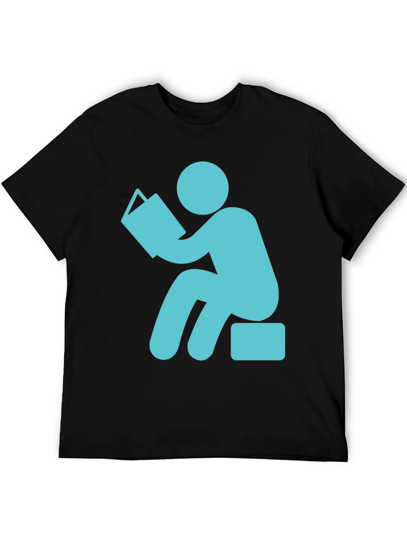 Bookworm Graphic Tee - Black Cotton Comfort