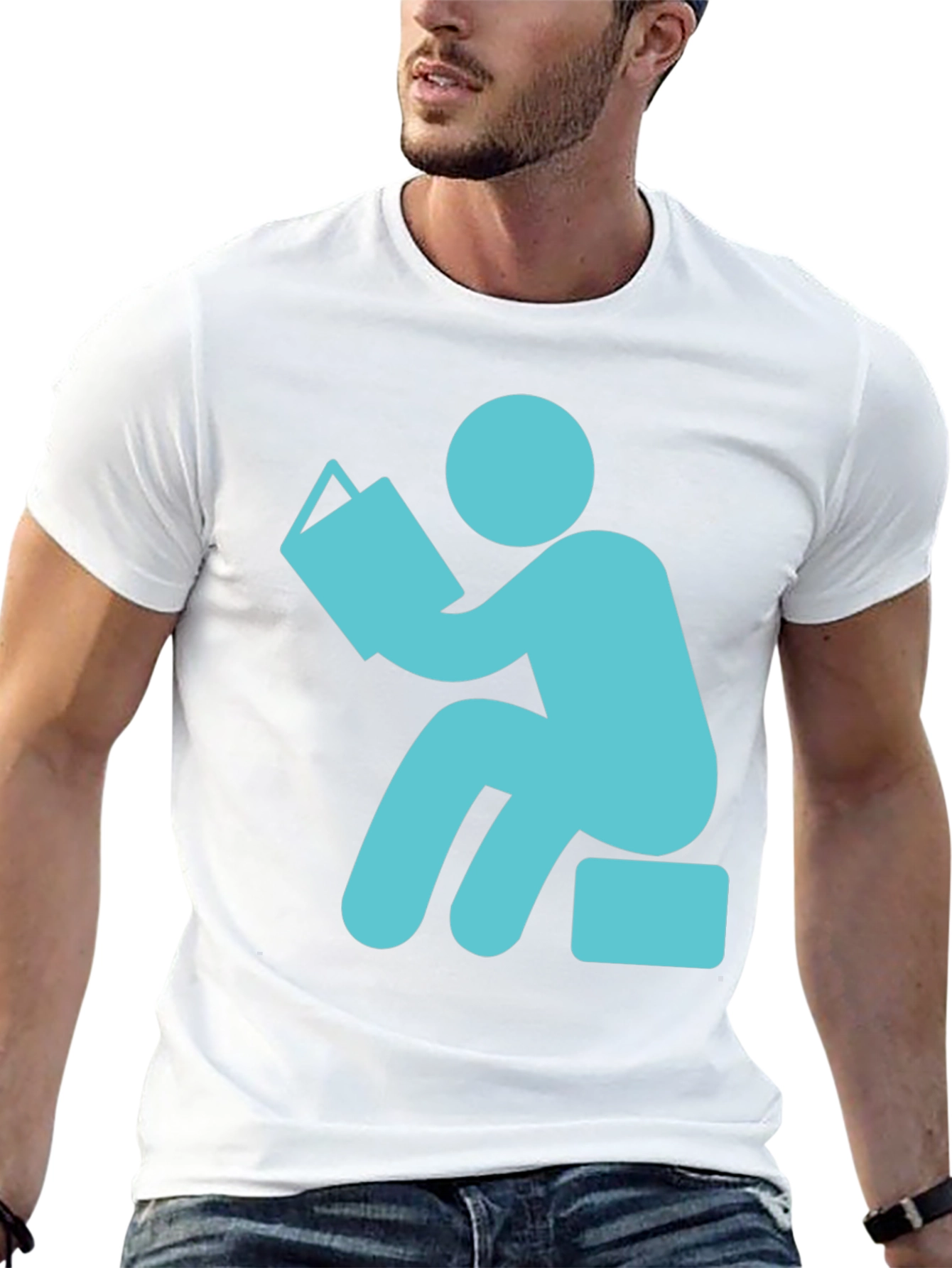 Bookworm Graphic Tee - Black Cotton Comfort