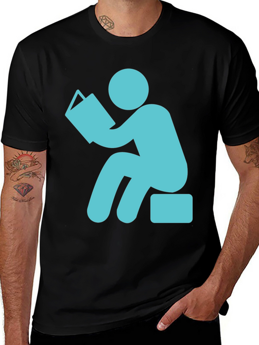 Bookworm Graphic Tee - Black Cotton Comfort