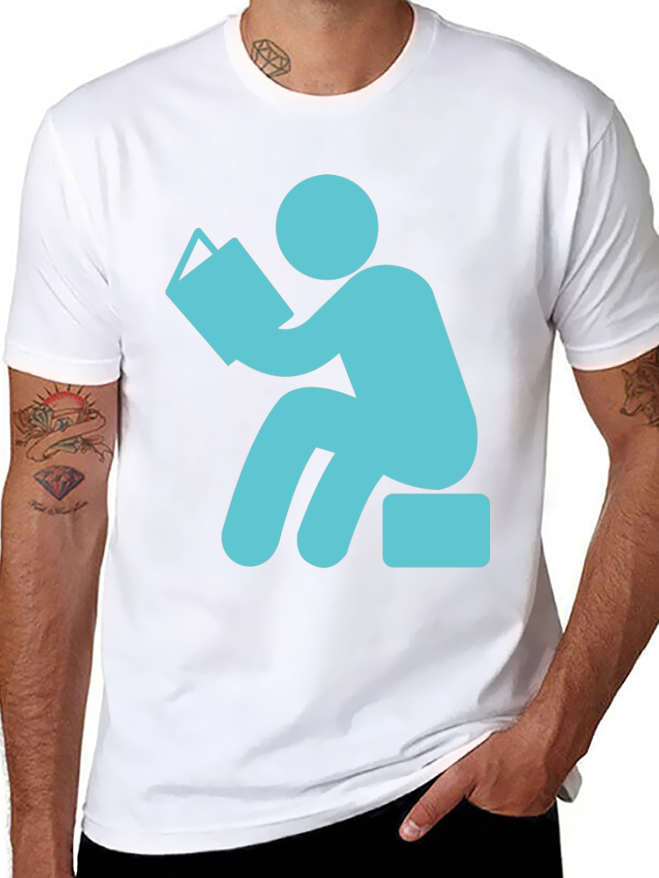 Bookworm Graphic Tee - Black Cotton Comfort