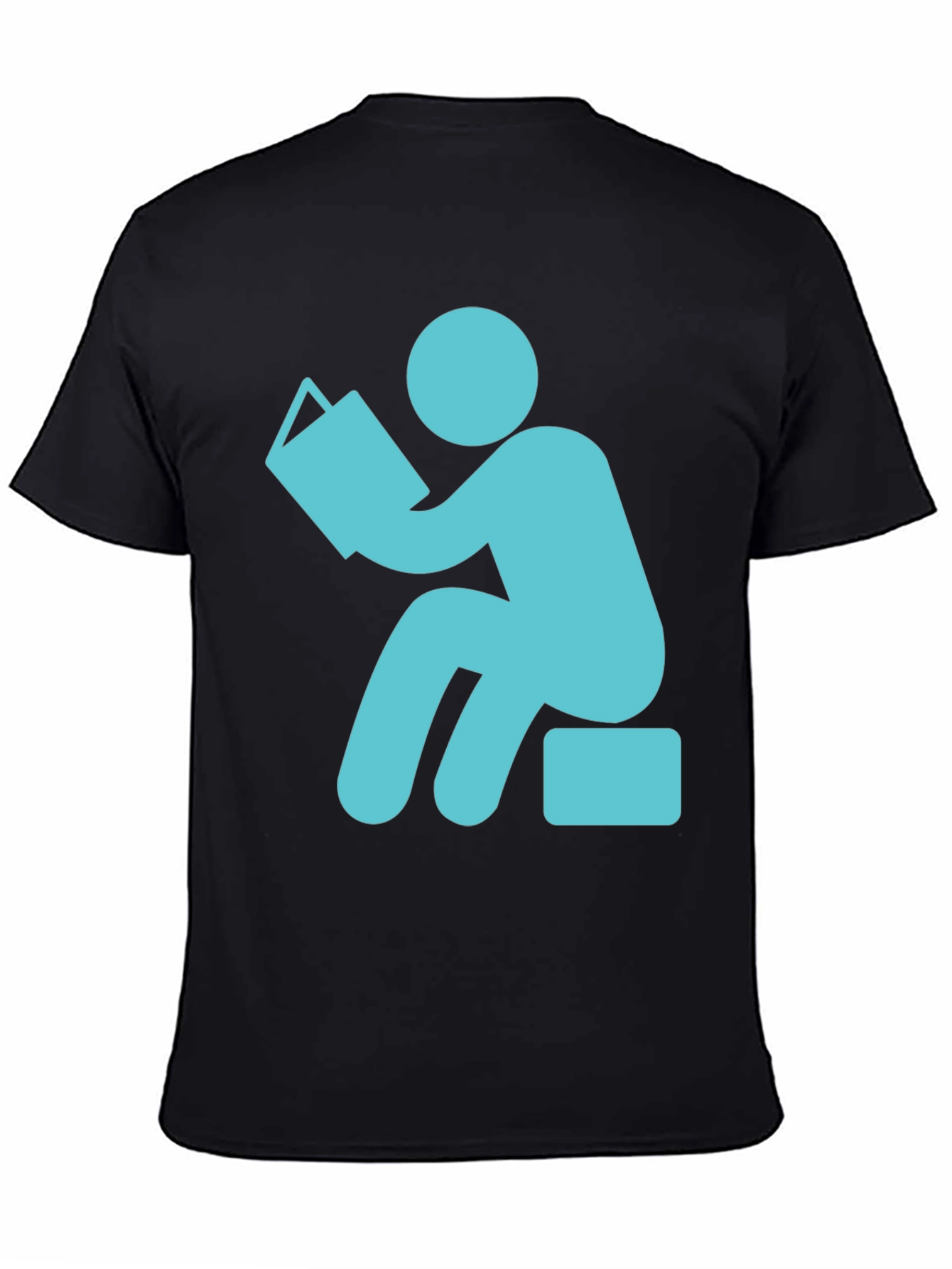 Bookworm Graphic Tee - Black Cotton Comfort