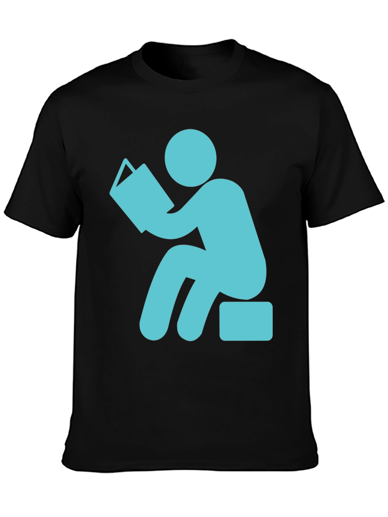 Bookworm Graphic Tee - Black Cotton Comfort
