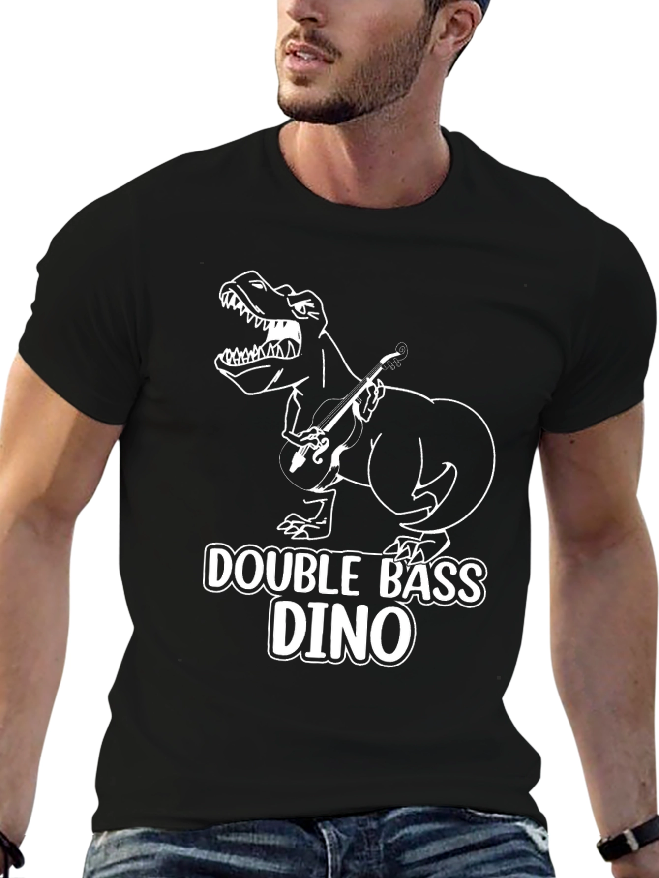 Double Bass Dino T-Shirt - Black