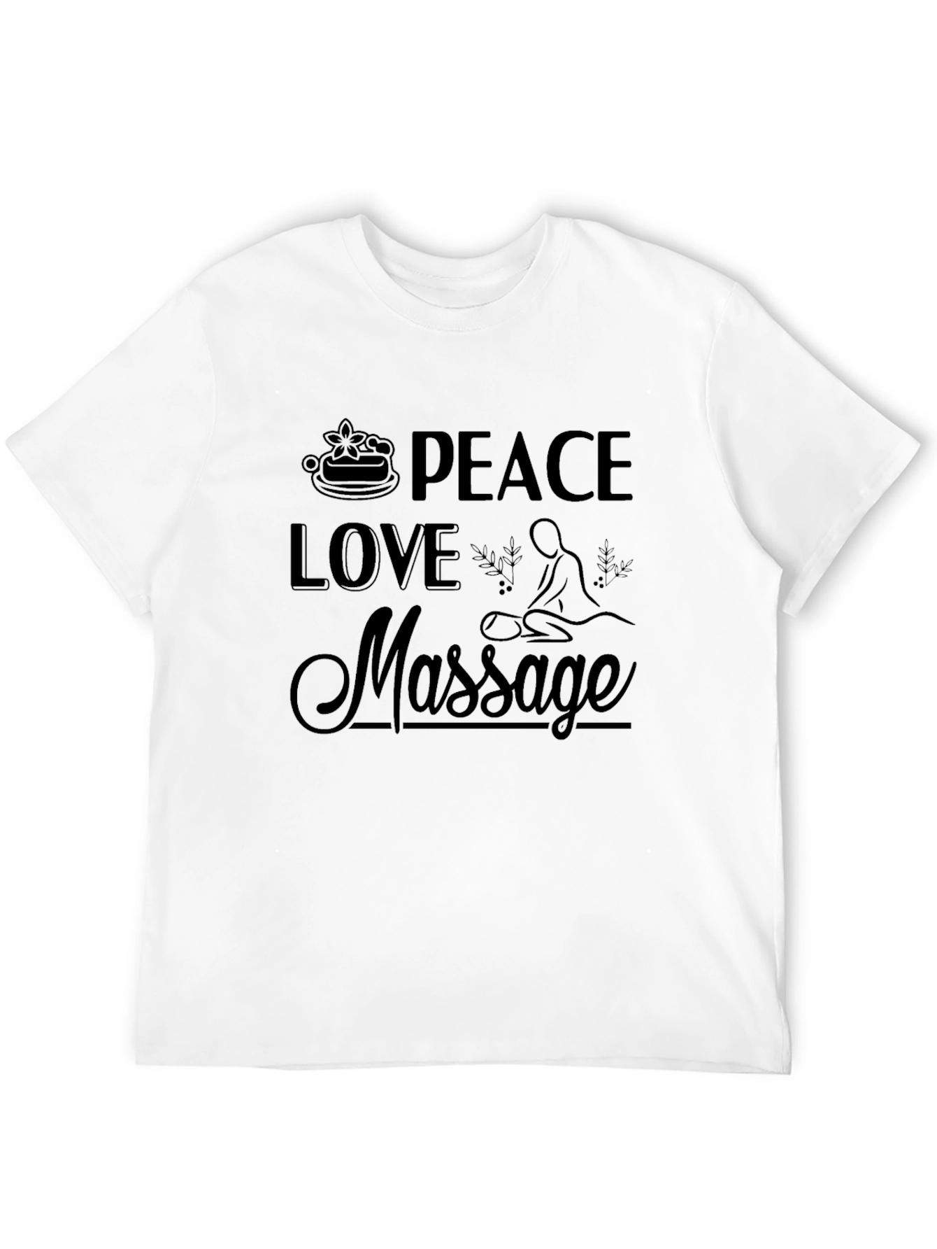 Peace Love Massage Graphic T-Shirt