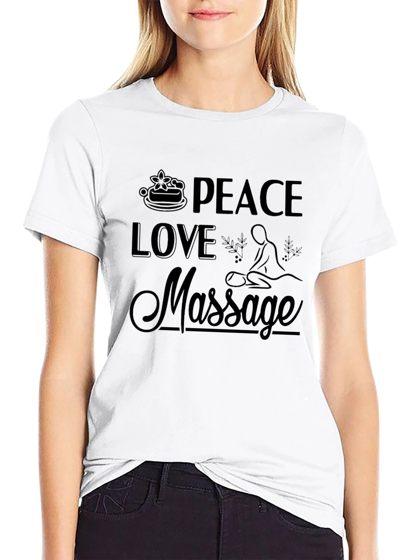 Peace Love Massage Graphic T-Shirt