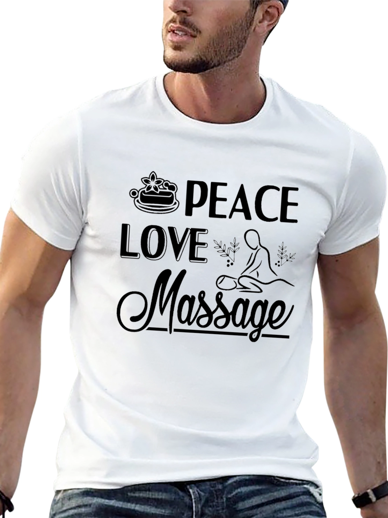 Peace Love Massage Graphic T-Shirt