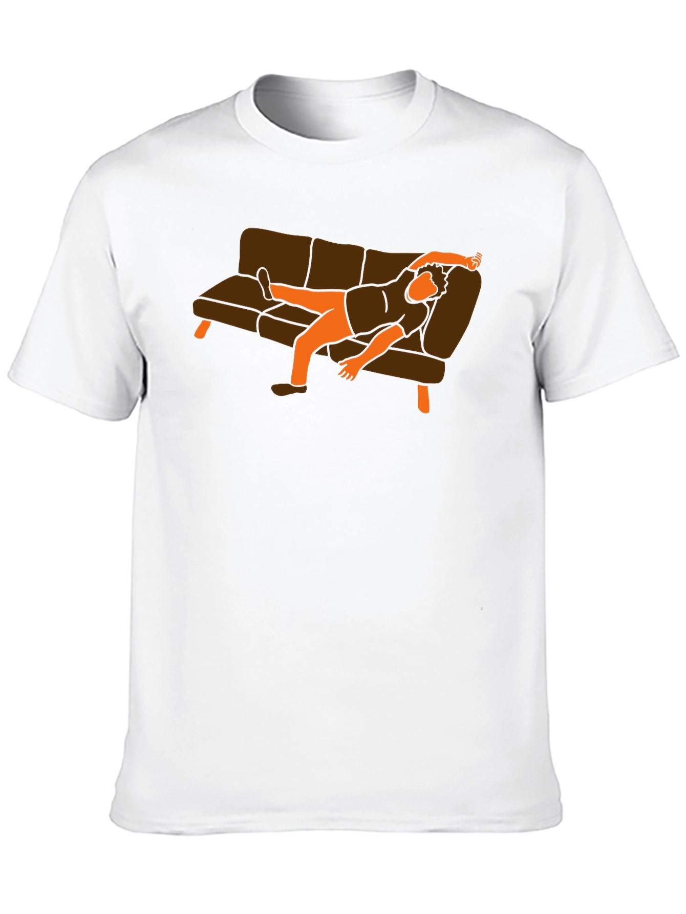Lazy Day Black T-Shirt - Couch Potato Graphic Tee