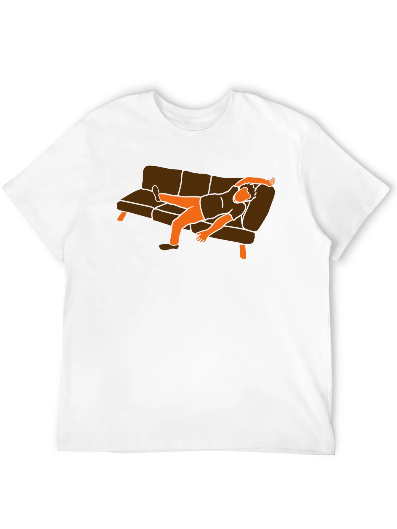 Lazy Day Black T-Shirt - Couch Potato Graphic Tee