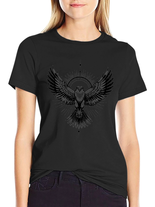 Black Eagle Graphic Tee - Mens Short Sleeve Crew Neck T-Shirt