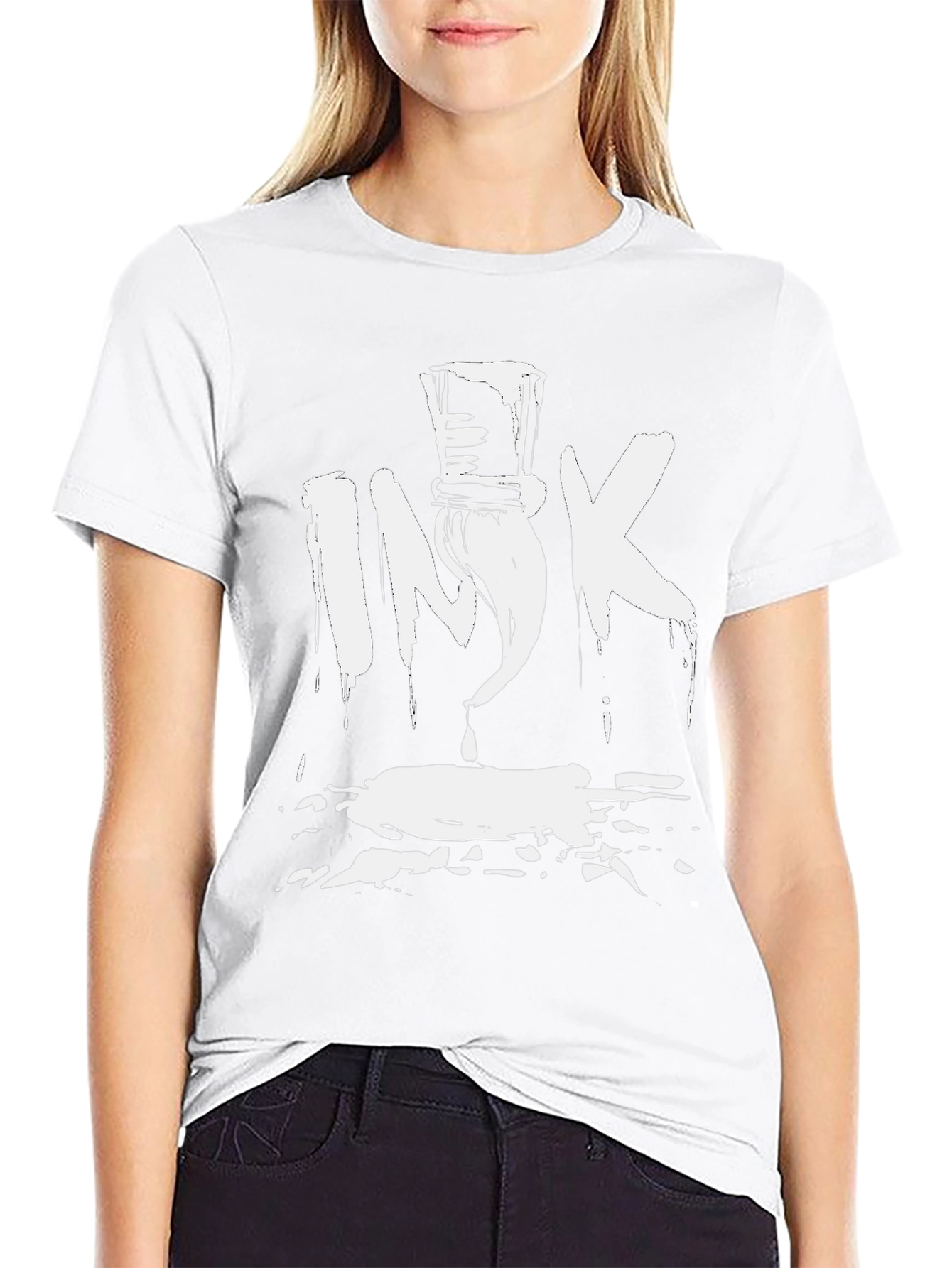 Ink Brush Graphic Tee - Black