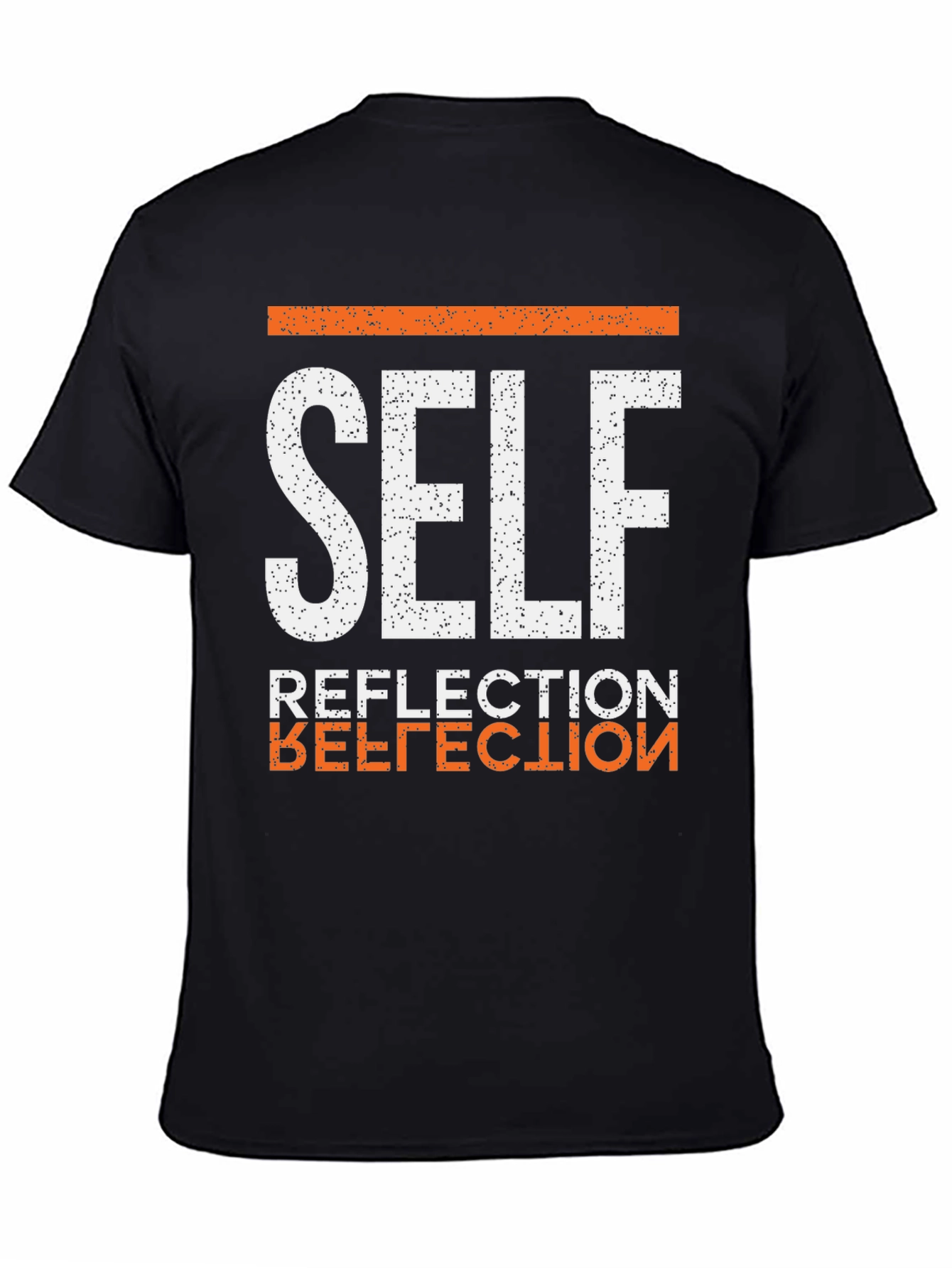 Self Reflection Graphic Tee - Trendy Black Shirt