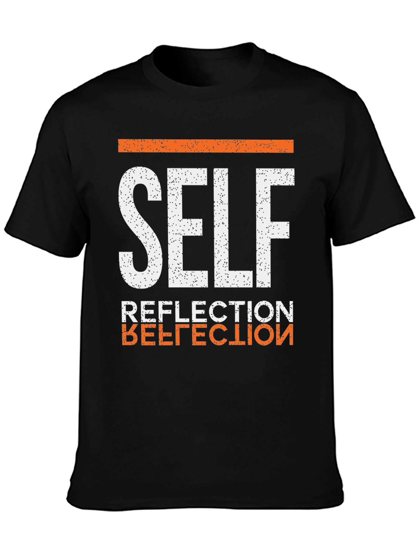 Self Reflection Graphic Tee - Trendy Black Shirt