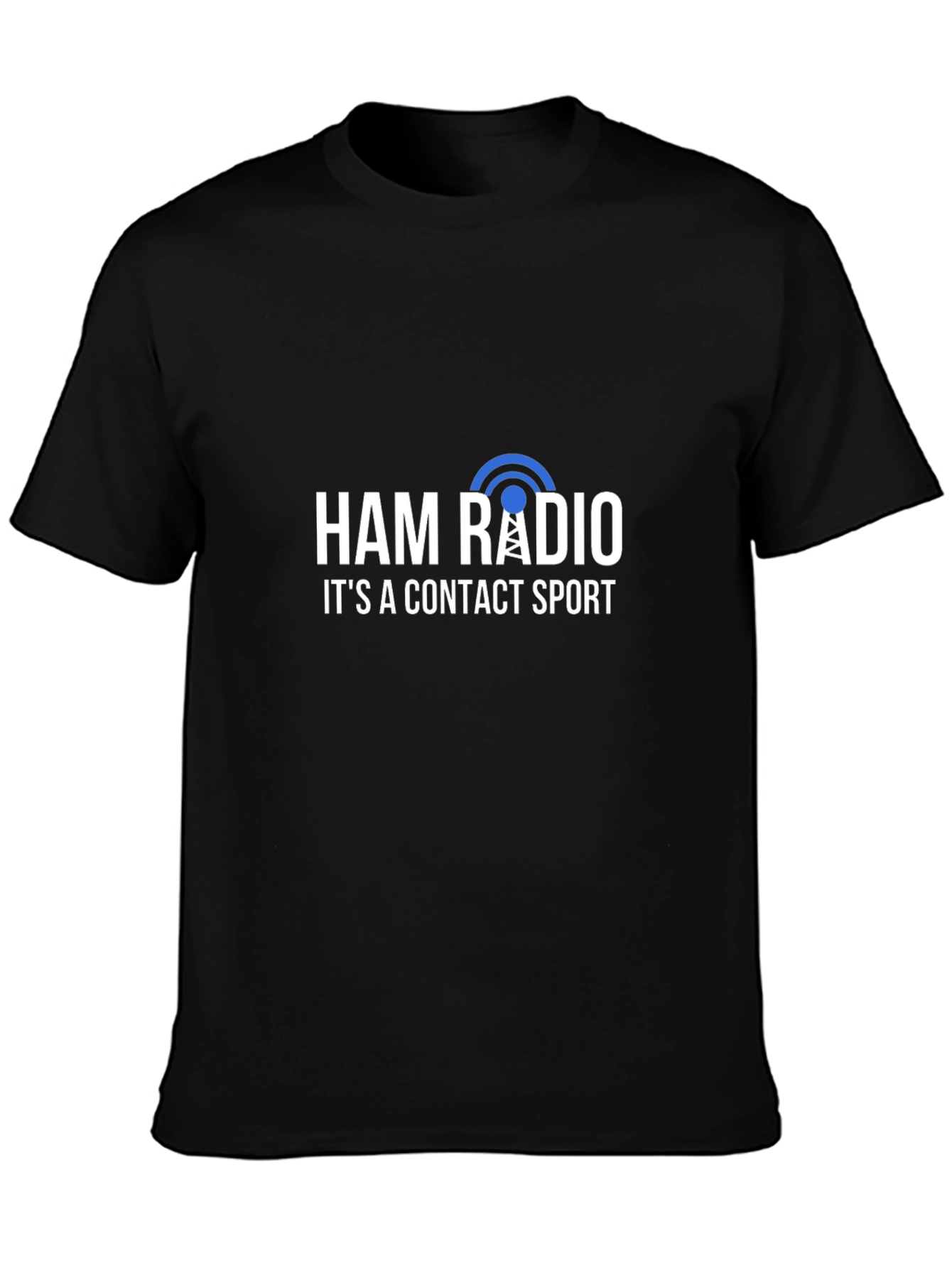 Ham Radio Contact Sport Graphic Tee - Black