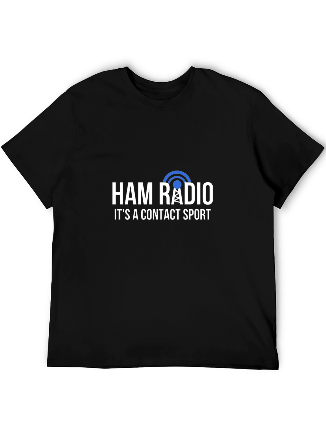 Ham Radio Contact Sport Graphic Tee - Black